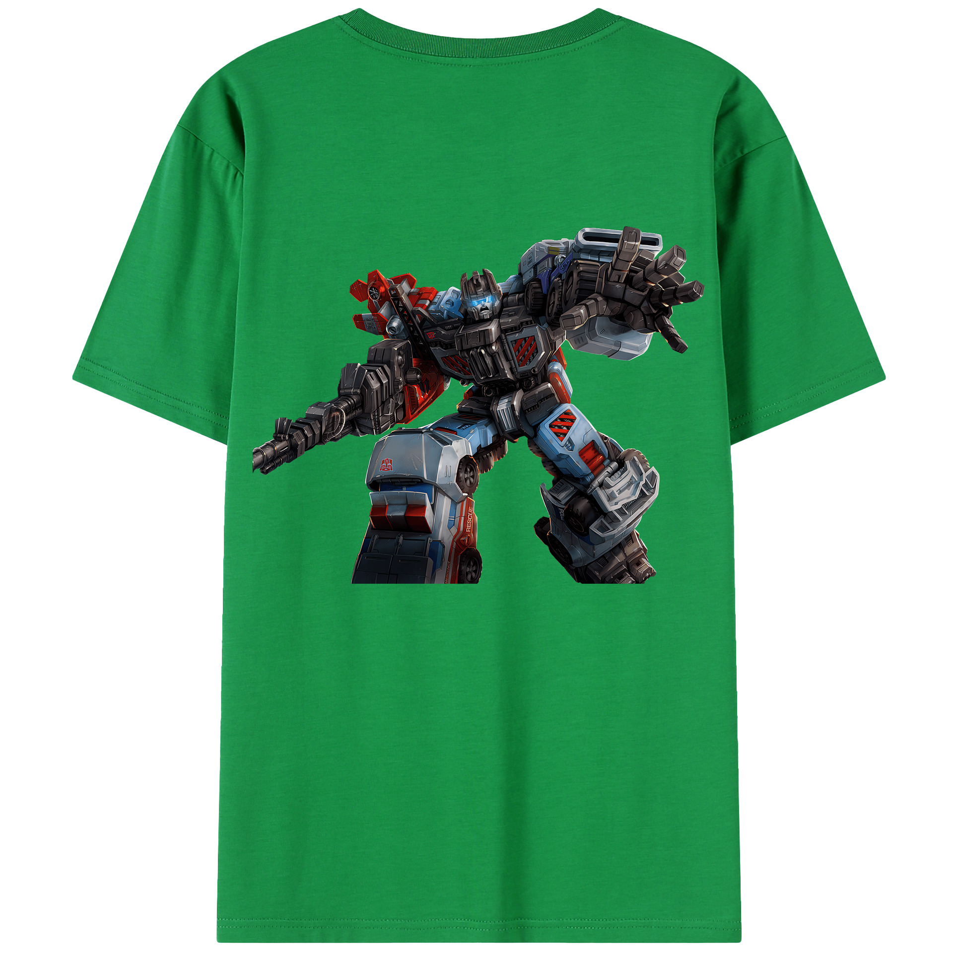 （画像用） Transformers トランスフォーマー 綿100％半袖Tシャツ（背面プリント）
