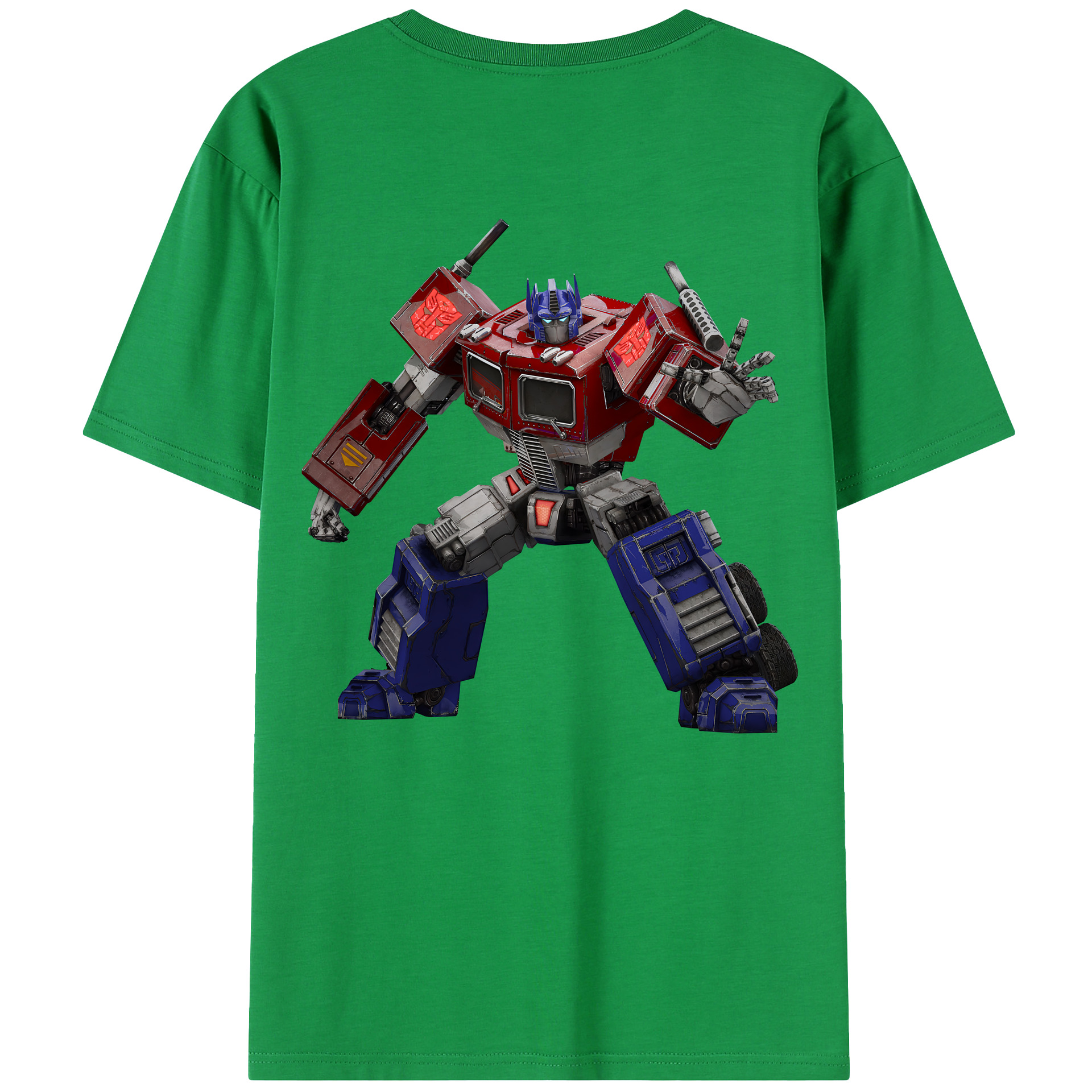 （画像用） Transformers トランスフォーマー 綿100％半袖Tシャツ（背面プリント）