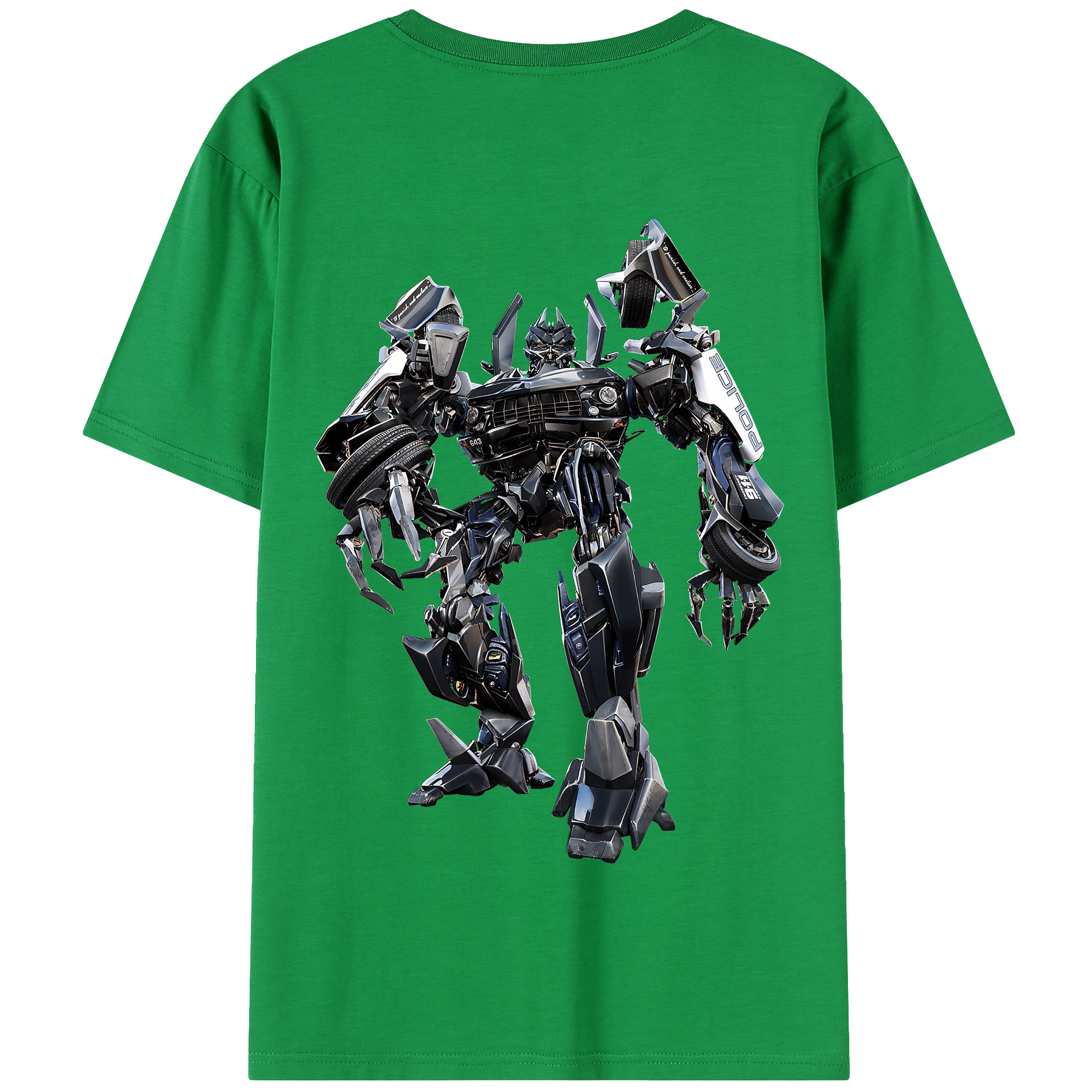 （画像用） Transformers トランスフォーマー 綿100％半袖Tシャツ（背面プリント）