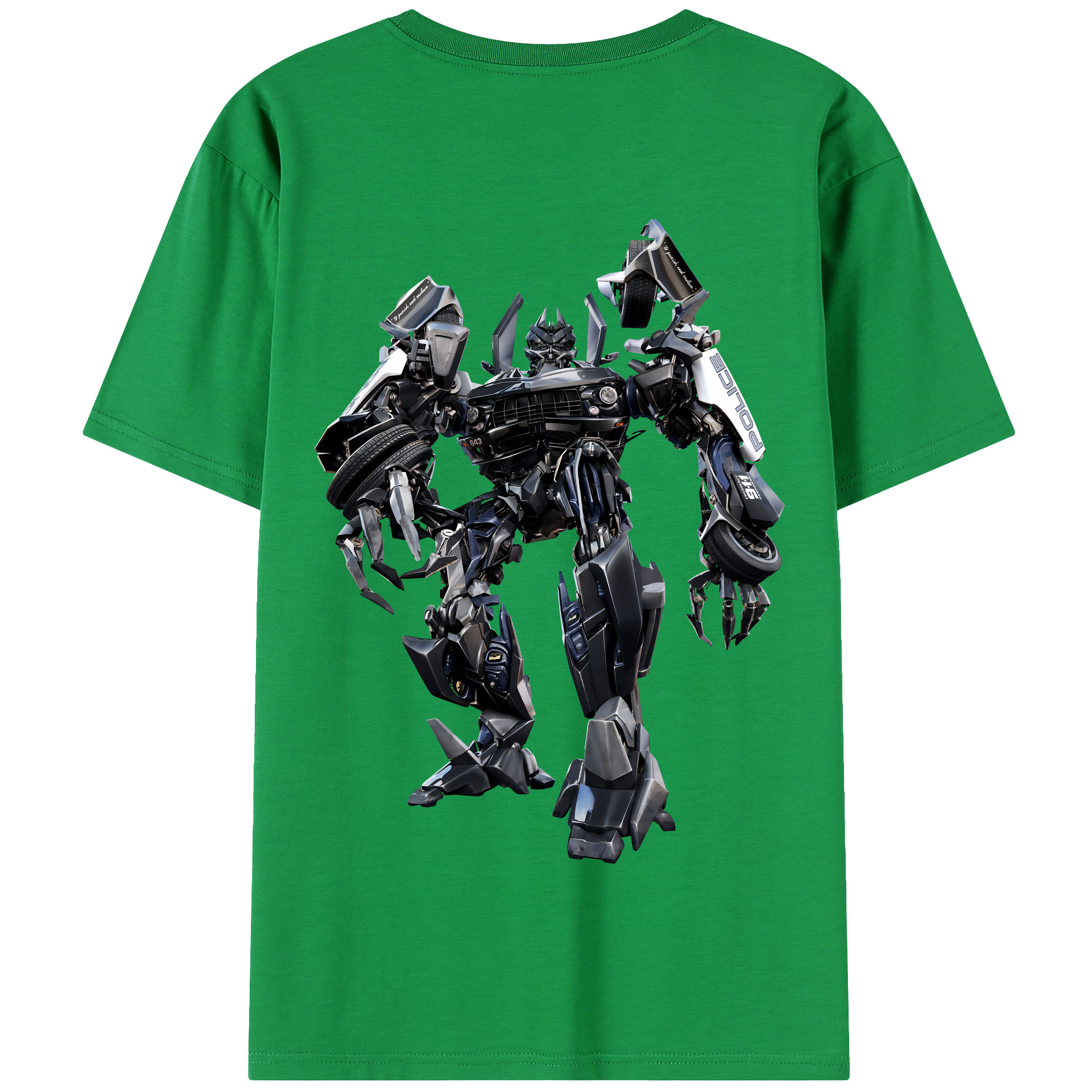 （画像用） Transformers トランスフォーマー 綿100％半袖Tシャツ（背面プリント）