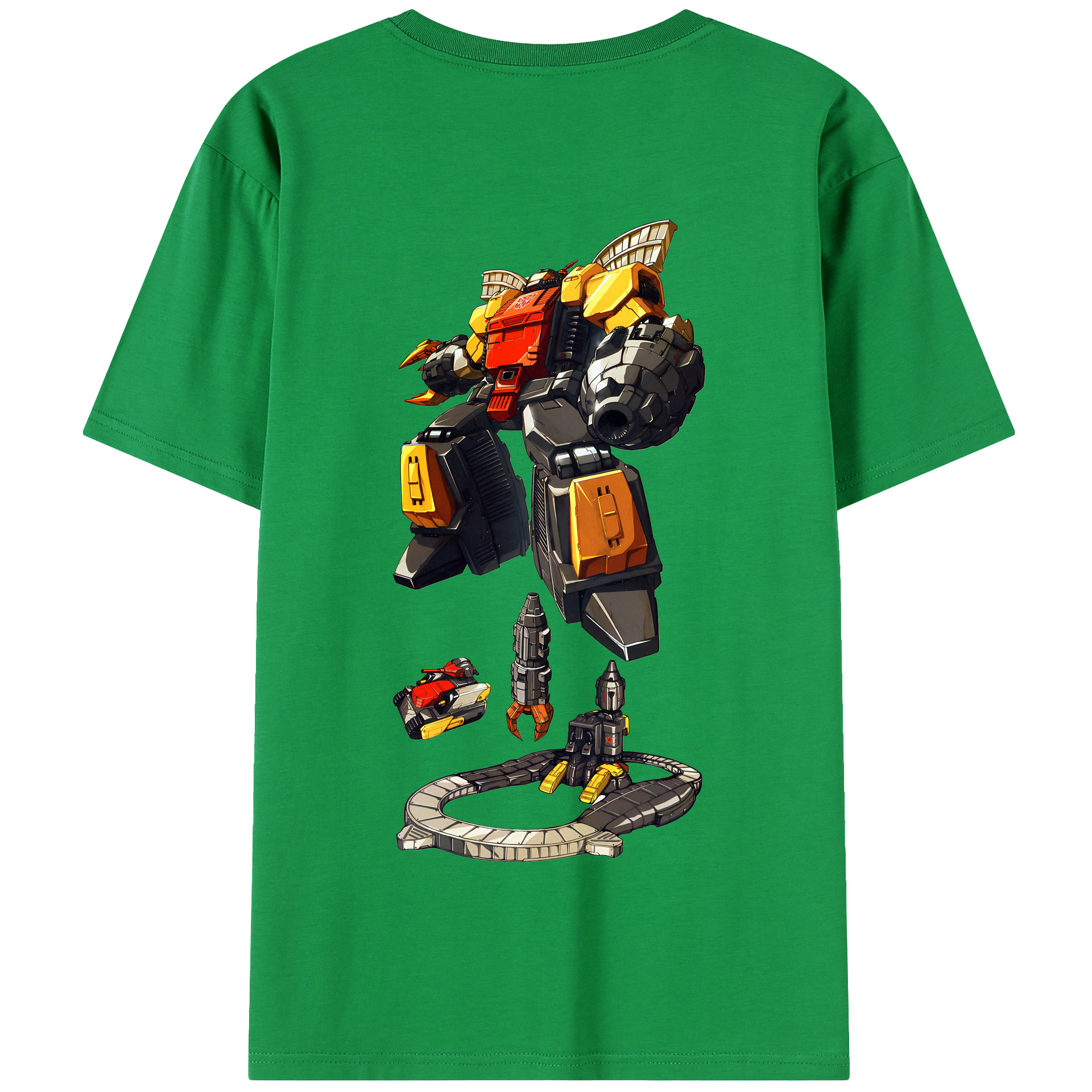 （画像用） Transformers トランスフォーマー 綿100％半袖Tシャツ（背面プリント）