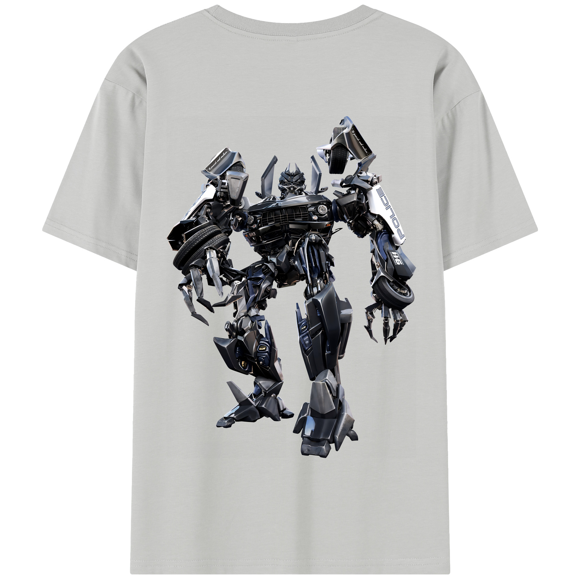 （画像用） Transformers トランスフォーマー 綿100％半袖Tシャツ（背面プリント）
