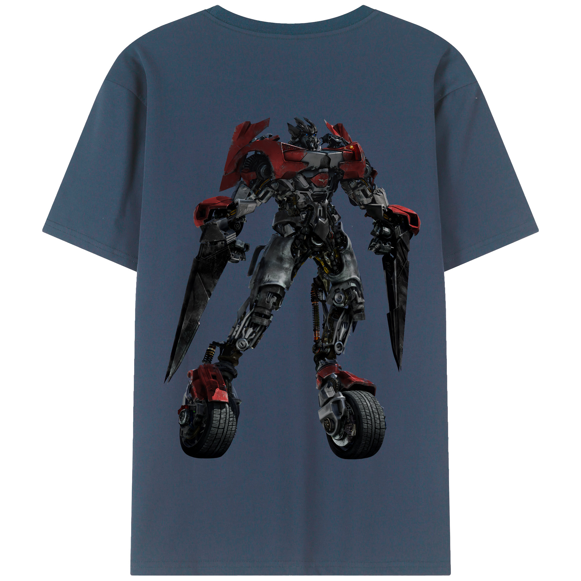 （画像用） Transformers トランスフォーマー 綿100％半袖Tシャツ（背面プリント）