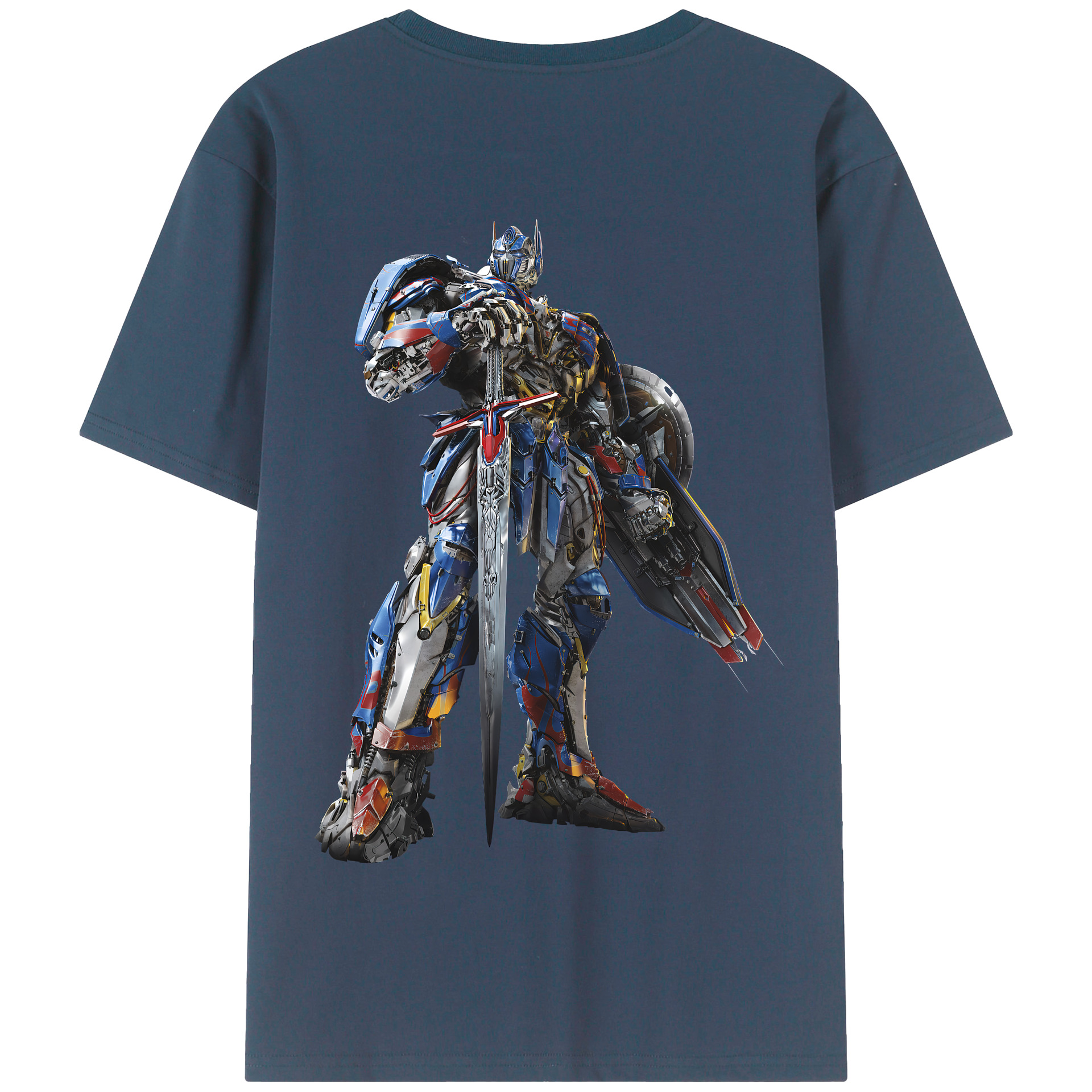 （画像用） Transformers トランスフォーマー 綿100％半袖Tシャツ（背面プリント）