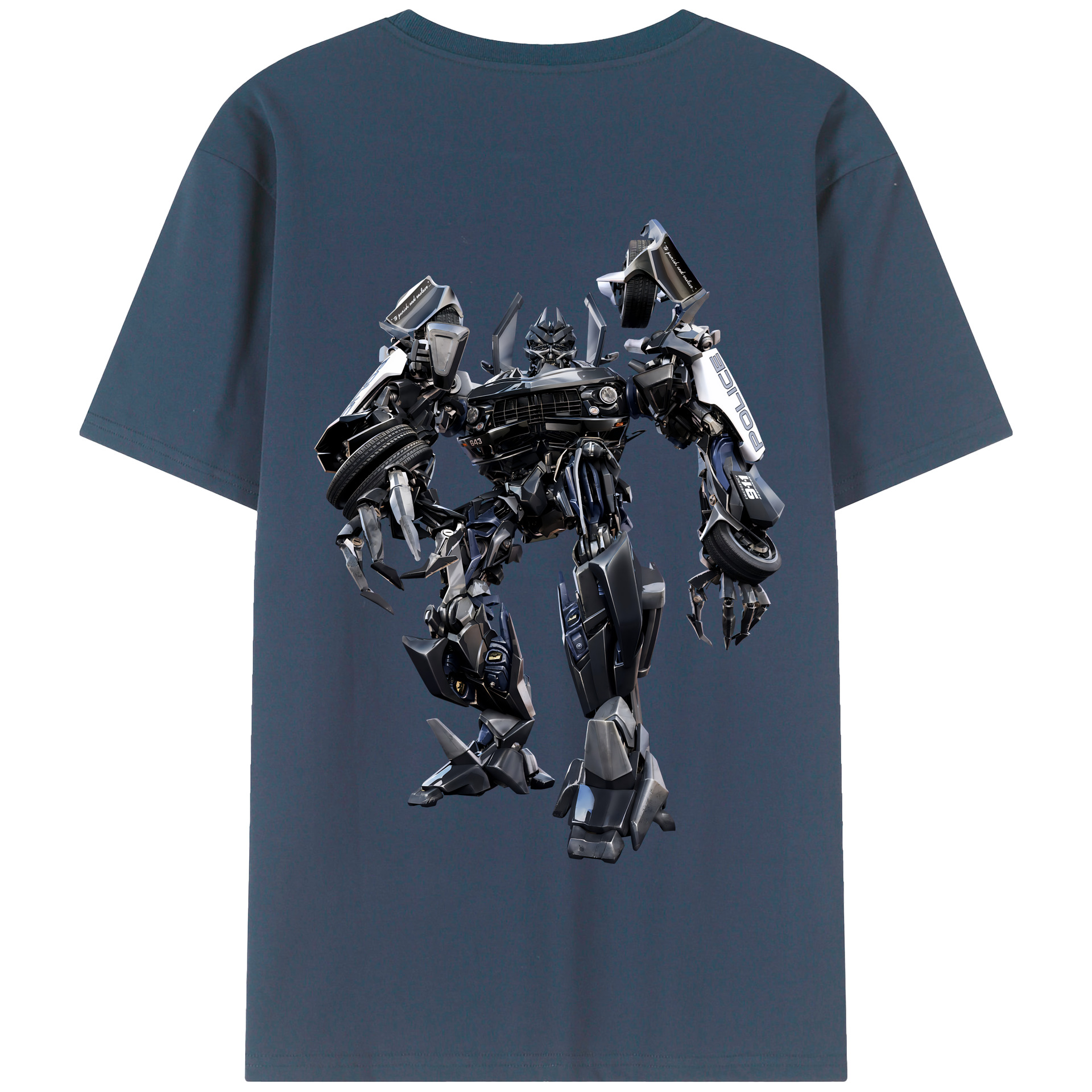 （画像用） Transformers トランスフォーマー 綿100％半袖Tシャツ（背面プリント）