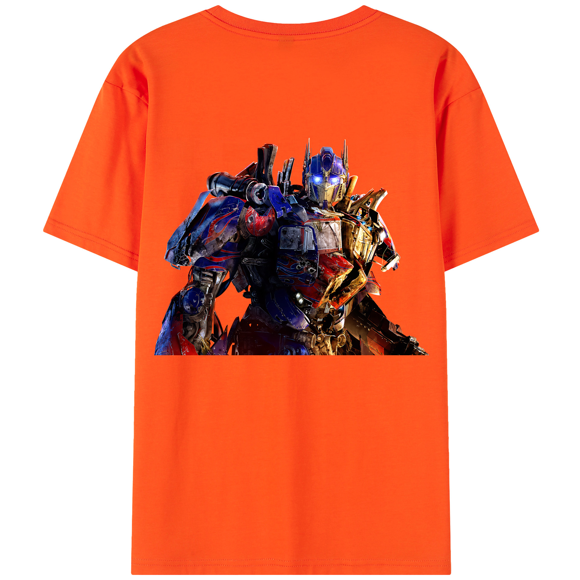 （画像用） Transformers トランスフォーマー 綿100％半袖Tシャツ（背面プリント）