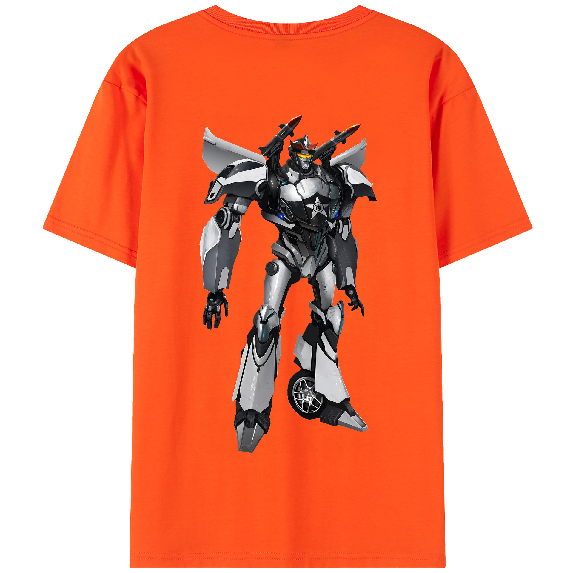 （画像用） Transformers トランスフォーマー 綿100％半袖Tシャツ（背面プリント）