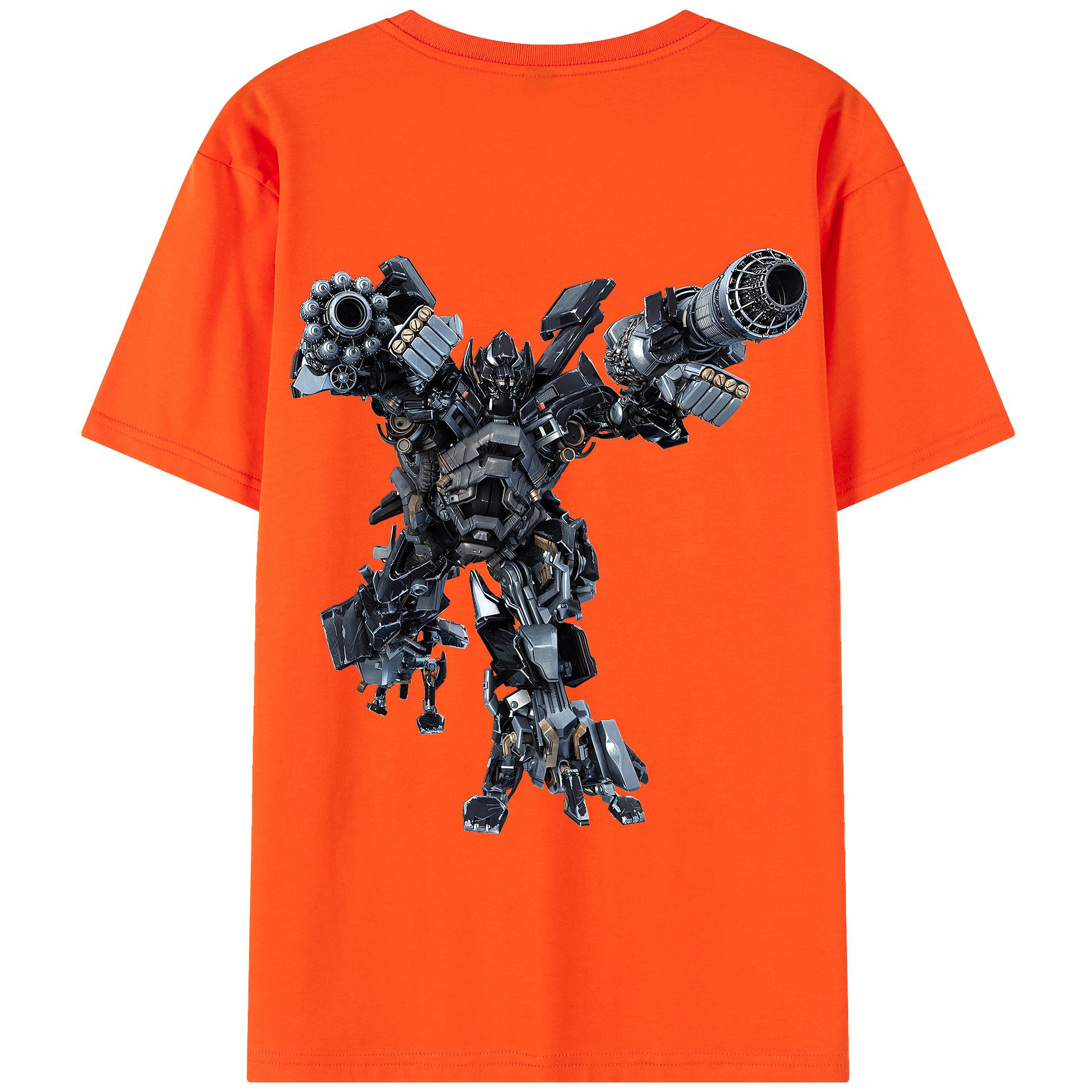 （画像用） Transformers トランスフォーマー 綿100％半袖Tシャツ（背面プリント）