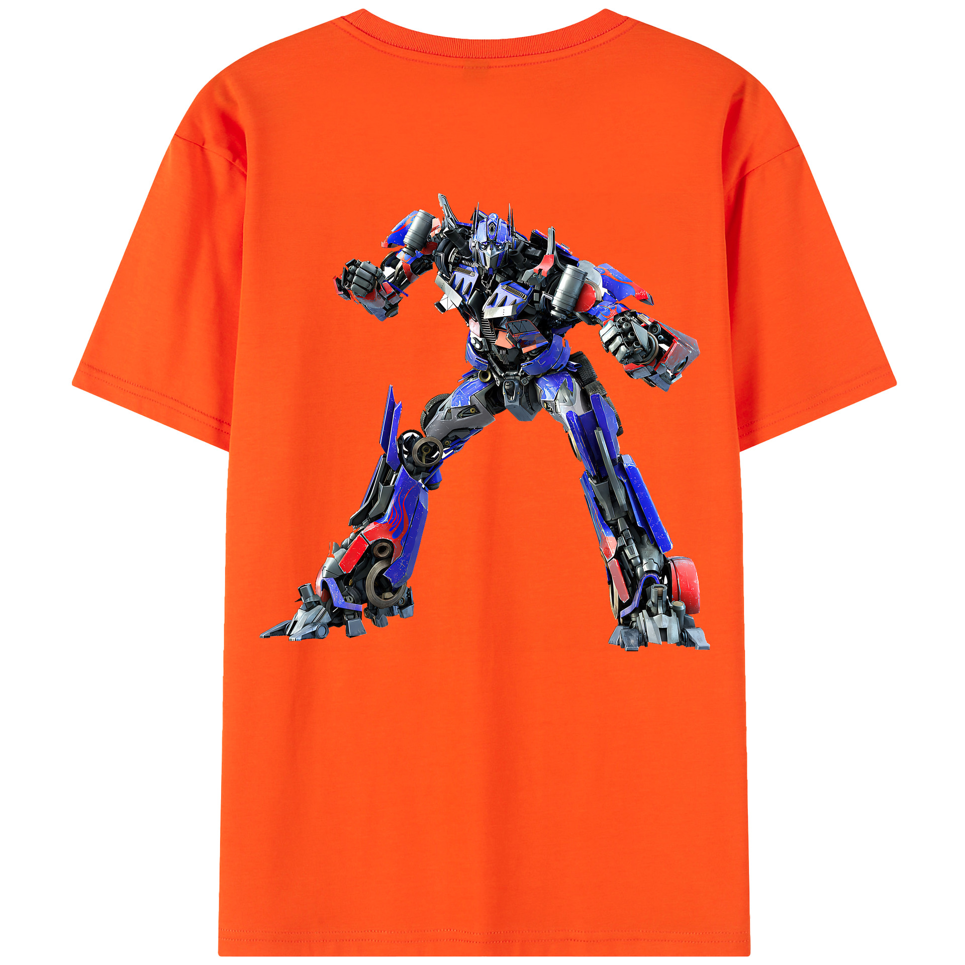 （画像用） Transformers トランスフォーマー 綿100％半袖Tシャツ（背面プリント）