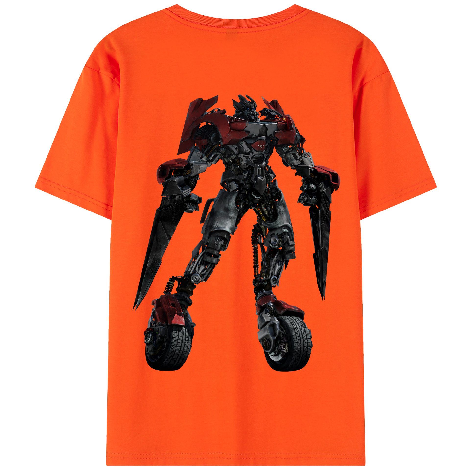（画像用） Transformers トランスフォーマー 綿100％半袖Tシャツ（背面プリント）