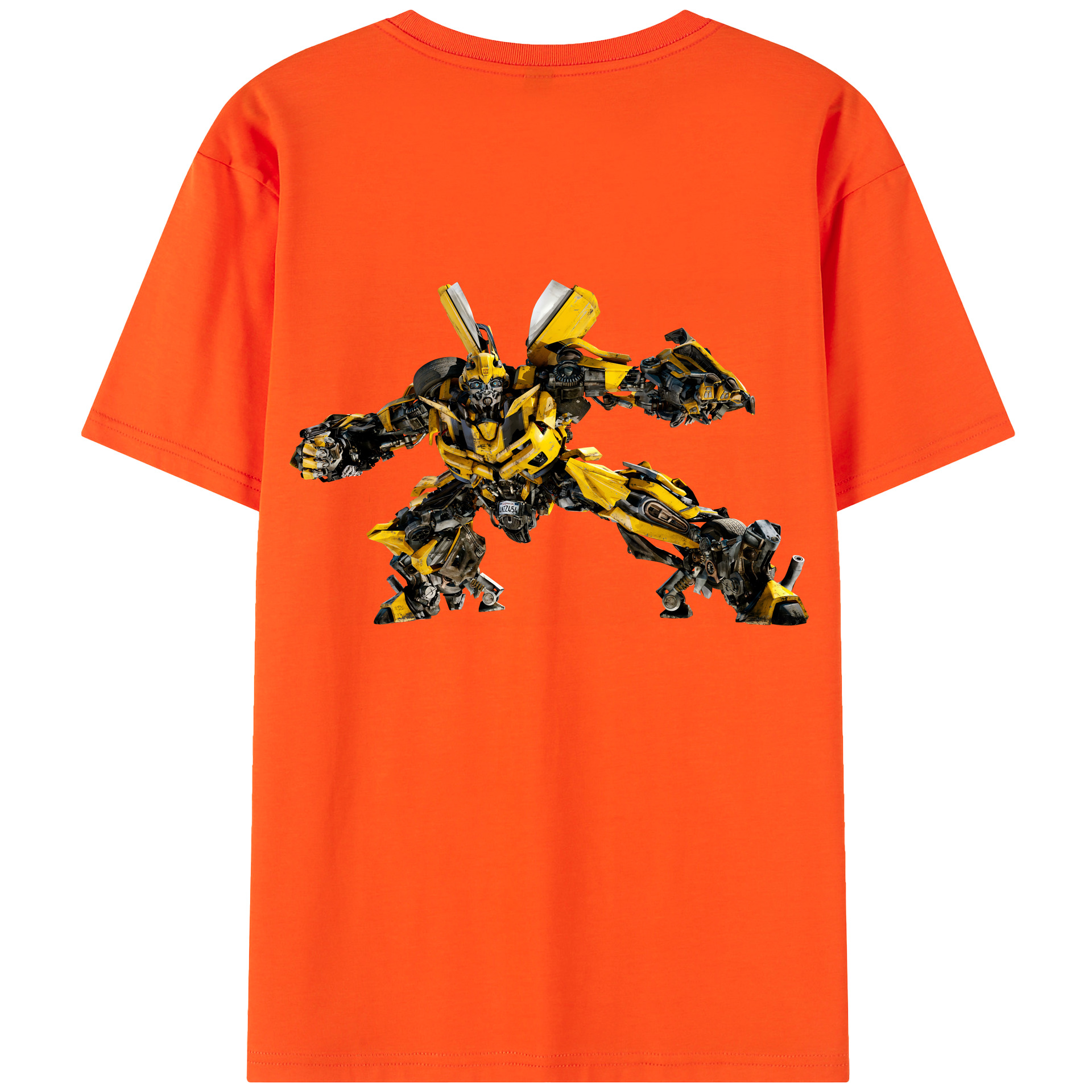 （画像用） Transformers トランスフォーマー 綿100％半袖Tシャツ（背面プリント）