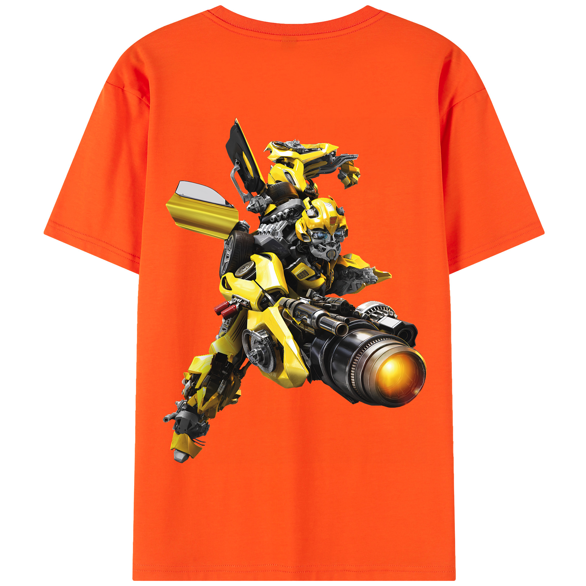 （画像用） Transformers トランスフォーマー 綿100％半袖Tシャツ（背面プリント）
