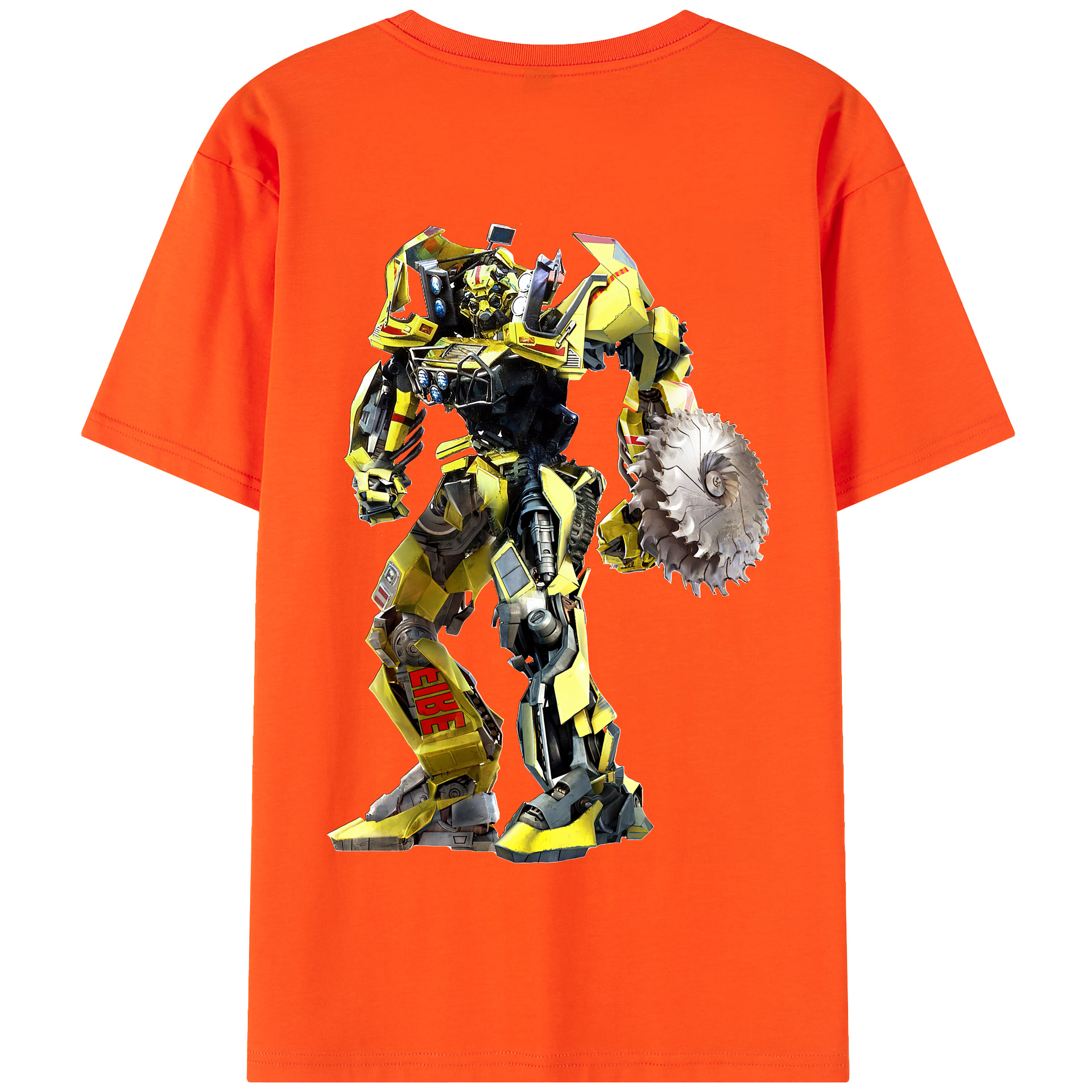 （画像用） Transformers トランスフォーマー 綿100％半袖Tシャツ（背面プリント）