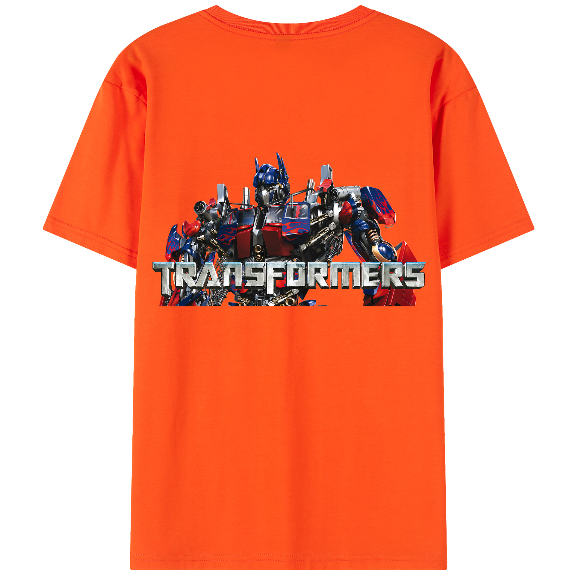（画像用） Transformers トランスフォーマー 綿100％半袖Tシャツ（背面プリント）