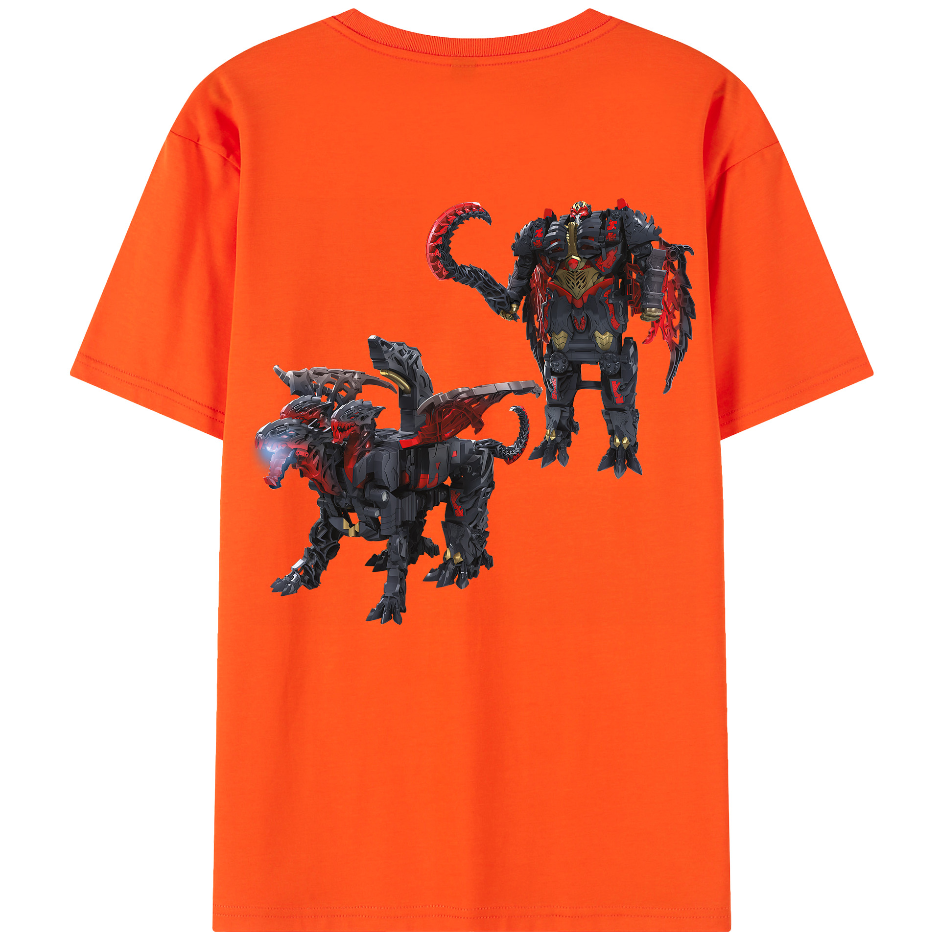 （画像用） Transformers トランスフォーマー 綿100％半袖Tシャツ（背面プリント）