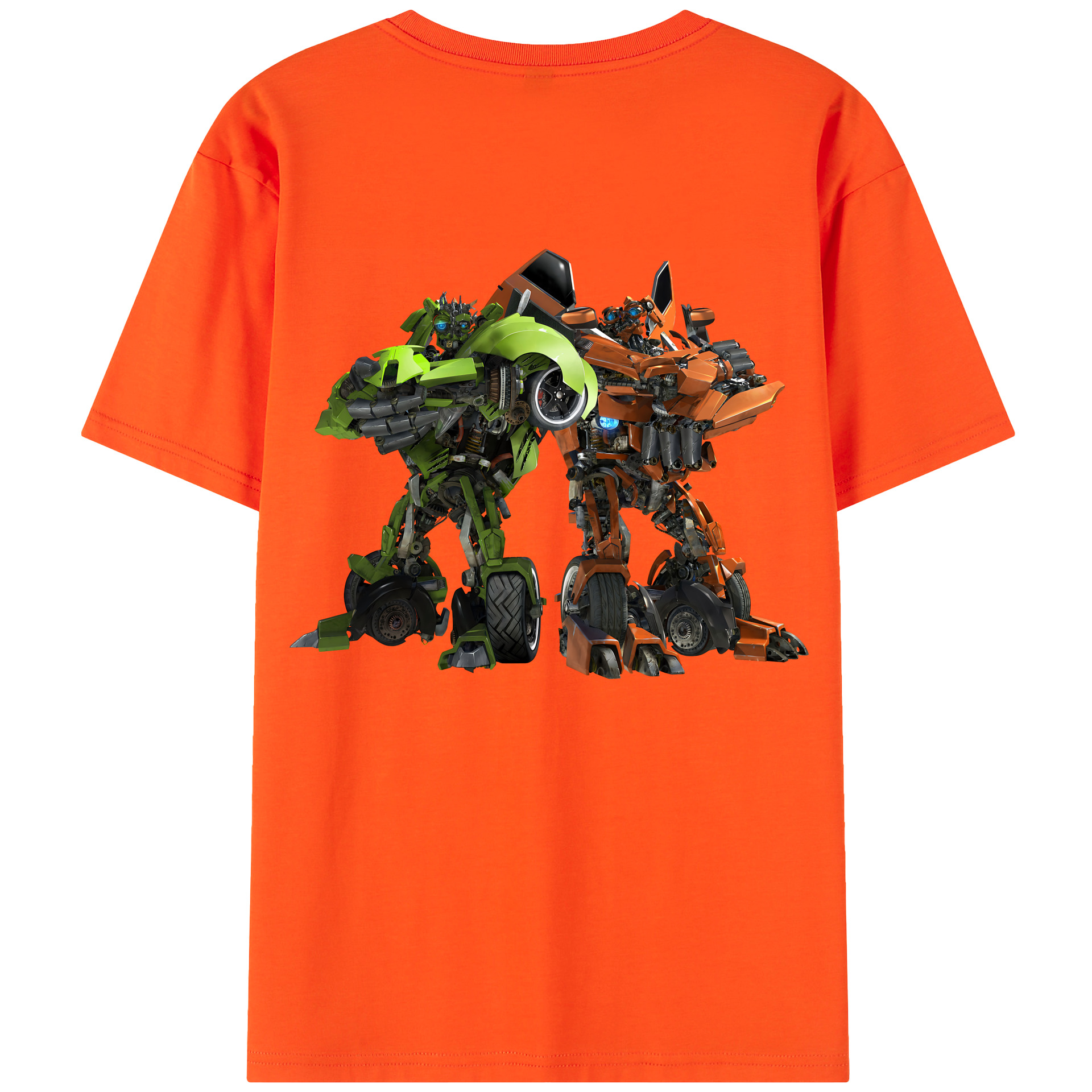 （画像用） Transformers トランスフォーマー 綿100％半袖Tシャツ（背面プリント）