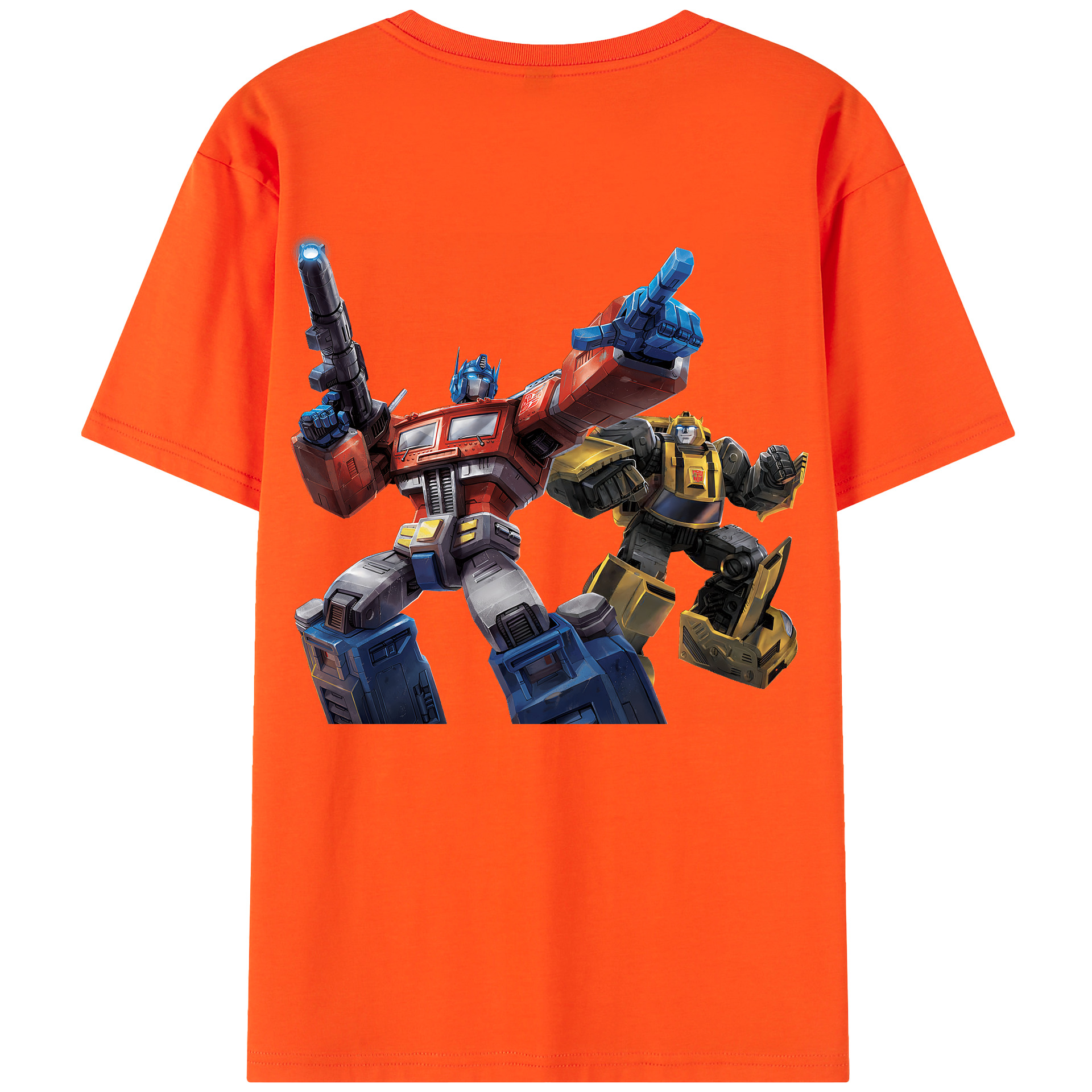 （画像用） Transformers トランスフォーマー 綿100％半袖Tシャツ（背面プリント）
