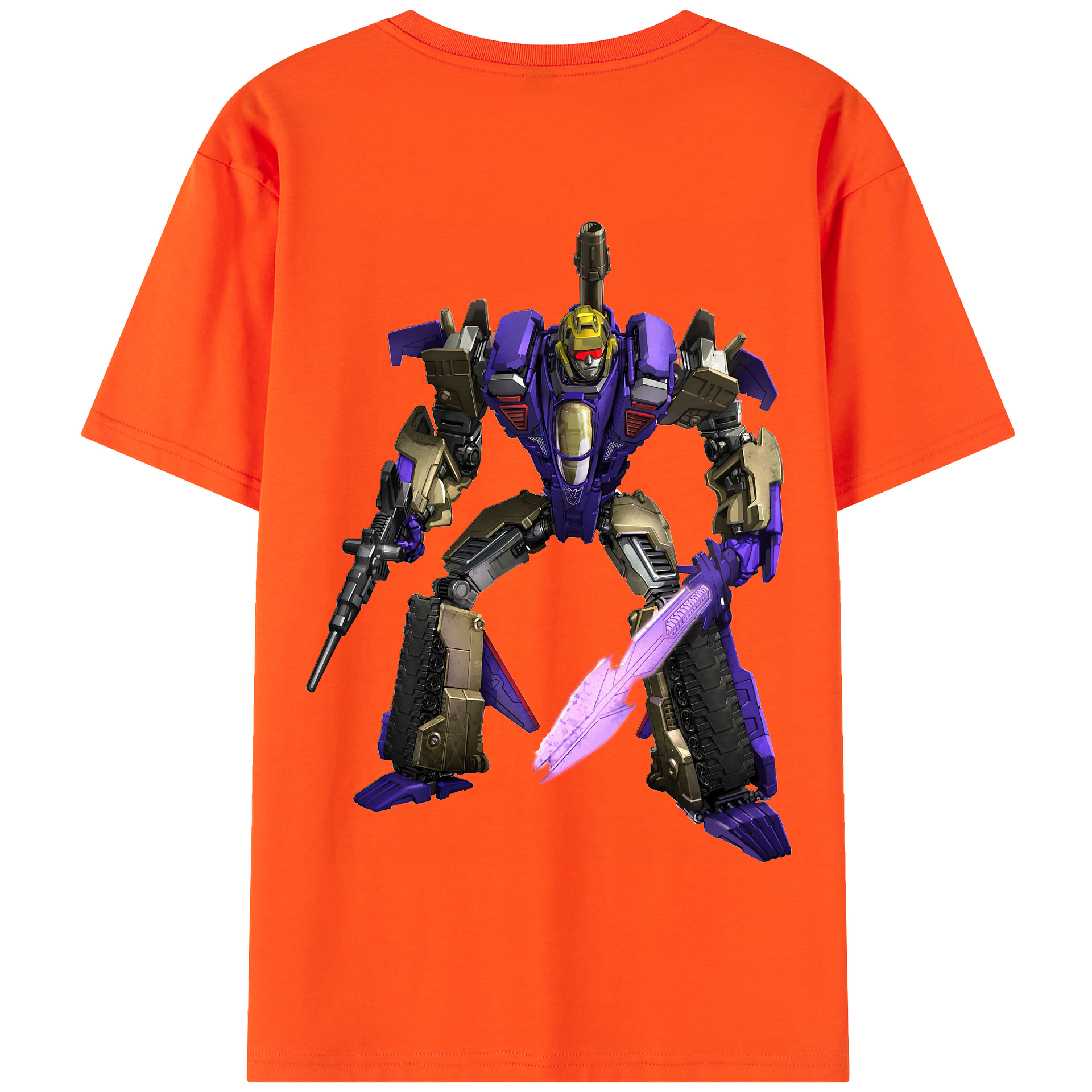 （画像用） Transformers トランスフォーマー 綿100％半袖Tシャツ（背面プリント）