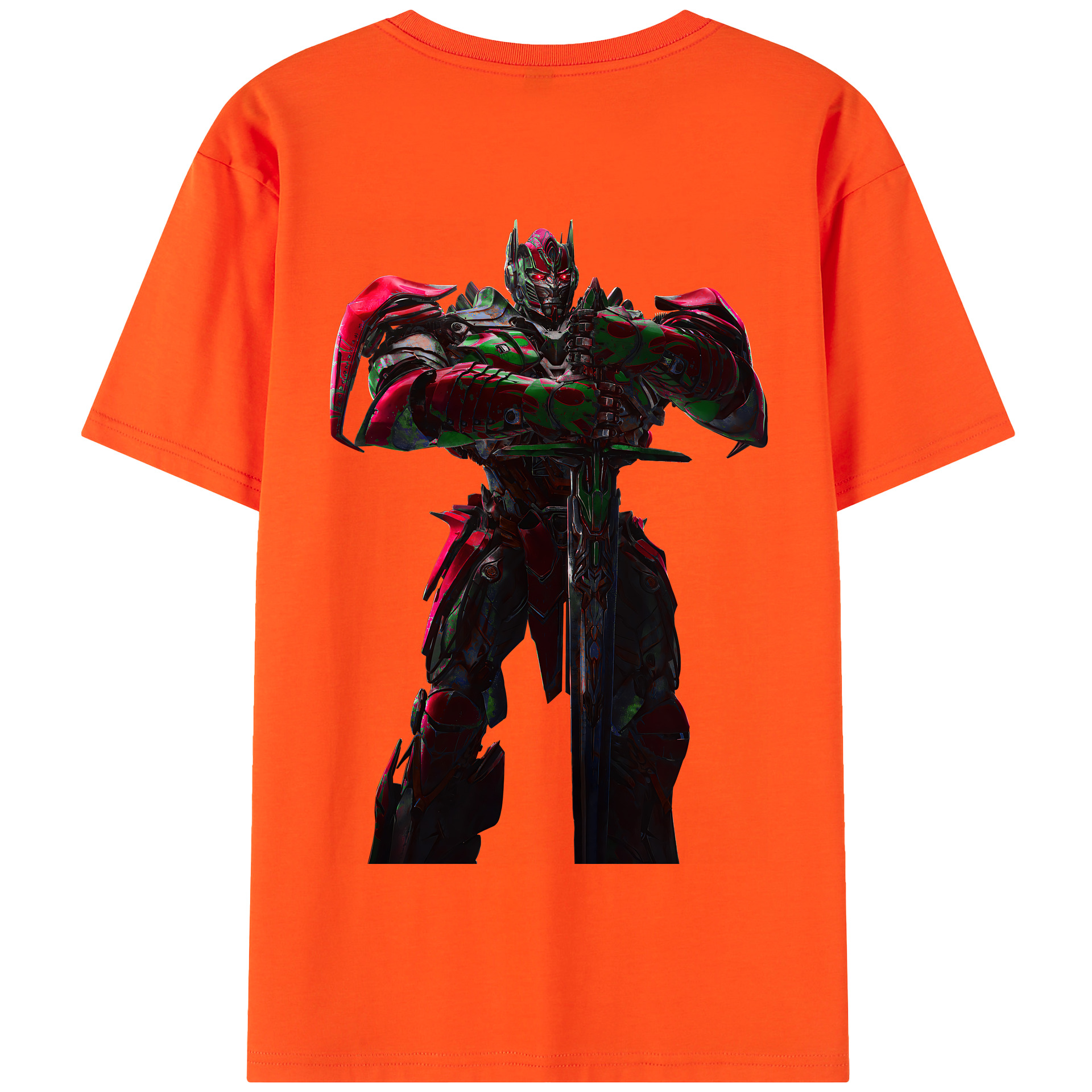（画像用） Transformers トランスフォーマー 綿100％半袖Tシャツ（背面プリント）
