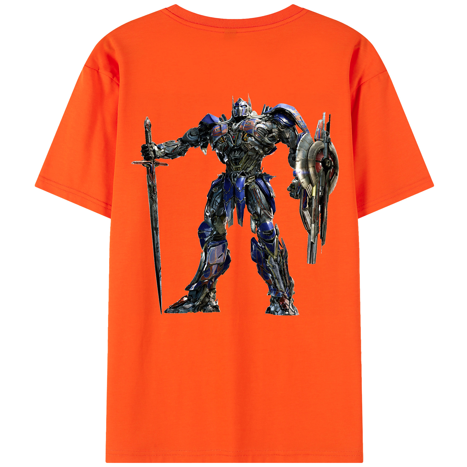 （画像用） Transformers トランスフォーマー 綿100％半袖Tシャツ（背面プリント）