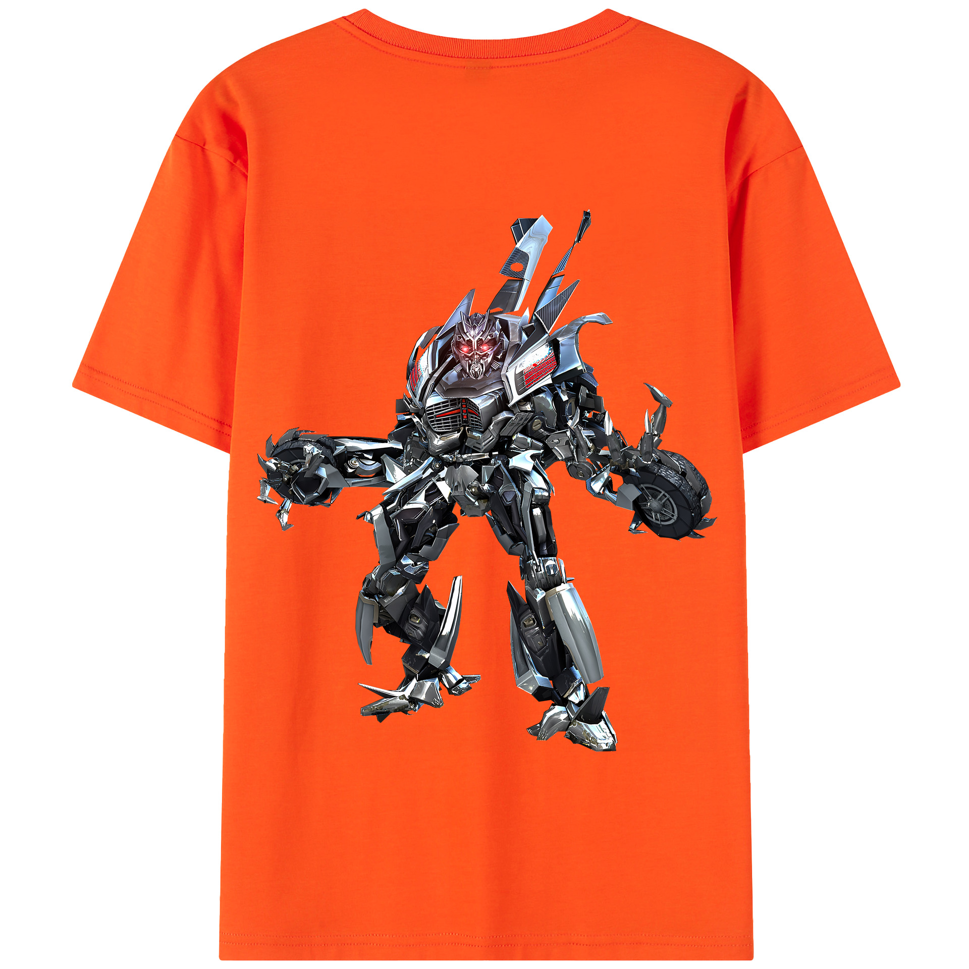 （画像用） Transformers トランスフォーマー 綿100％半袖Tシャツ（背面プリント）