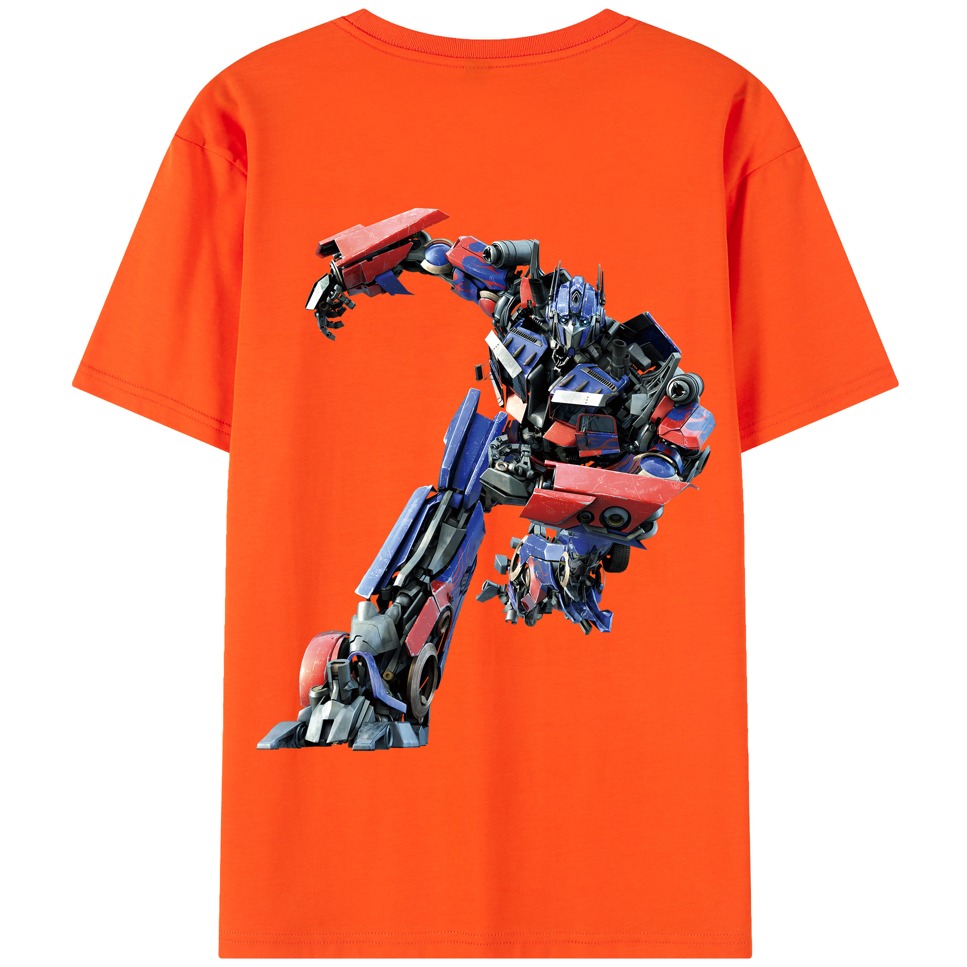 （画像用） Transformers トランスフォーマー 綿100％半袖Tシャツ（背面プリント）