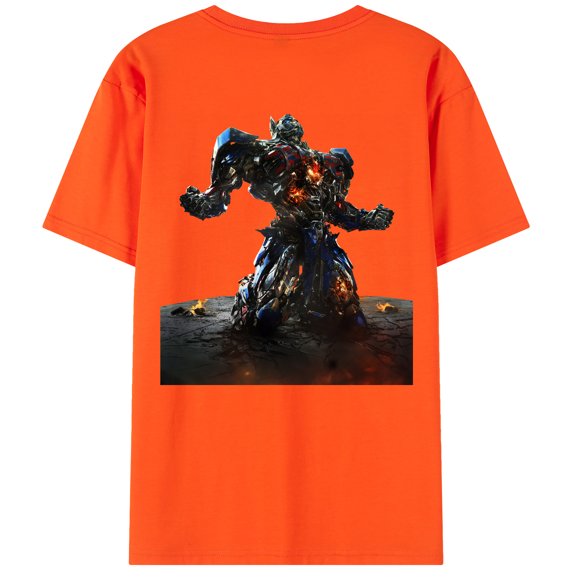 （画像用） Transformers トランスフォーマー 綿100％半袖Tシャツ（背面プリント）