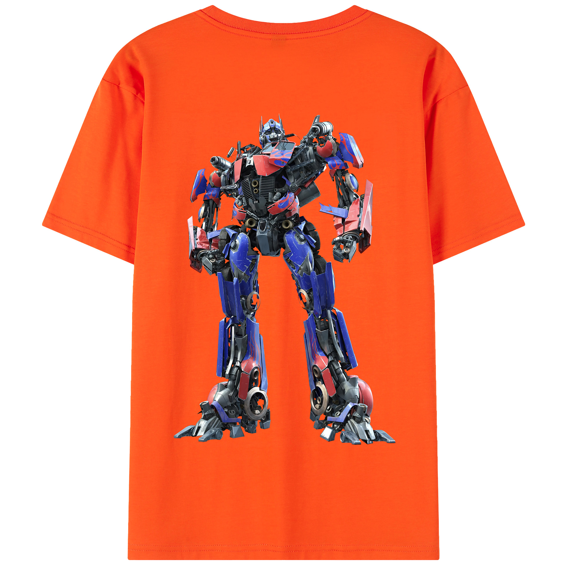 （画像用） Transformers トランスフォーマー 綿100％半袖Tシャツ（背面プリント）