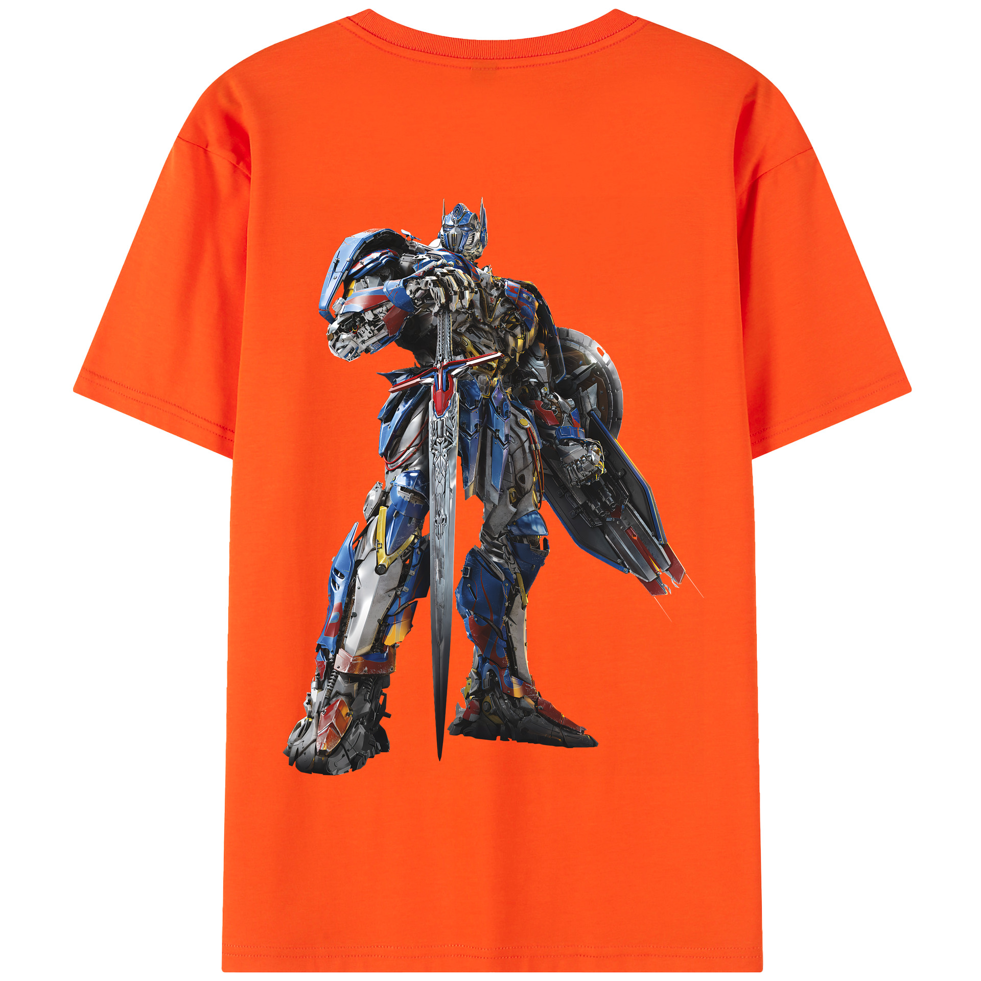 （画像用） Transformers トランスフォーマー 綿100％半袖Tシャツ（背面プリント）