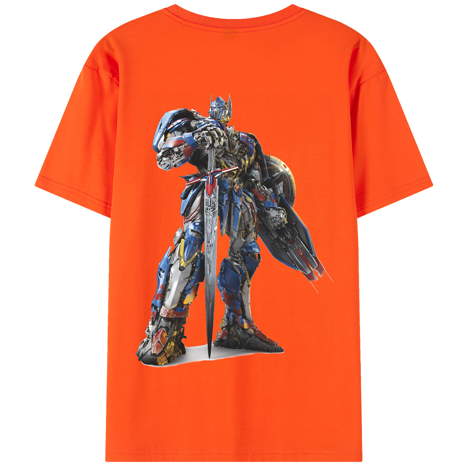 （画像用） Transformers トランスフォーマー 綿100％半袖Tシャツ（背面プリント）