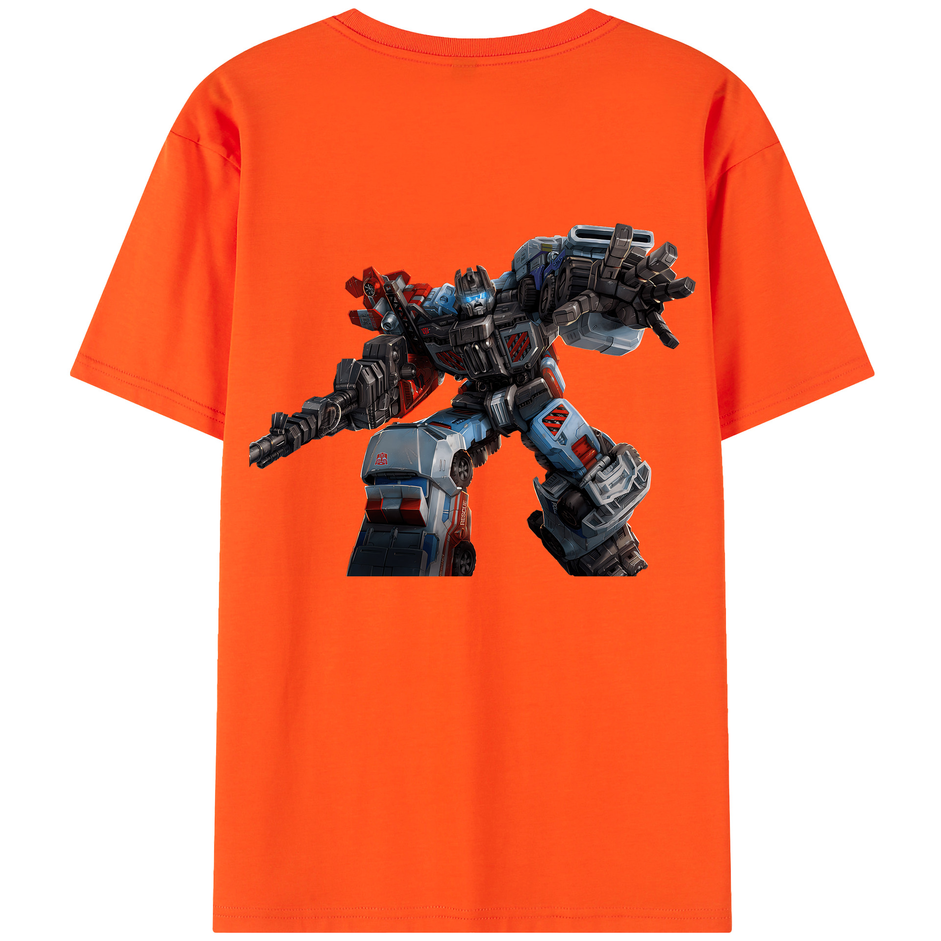 （画像用） Transformers トランスフォーマー 綿100％半袖Tシャツ（背面プリント）
