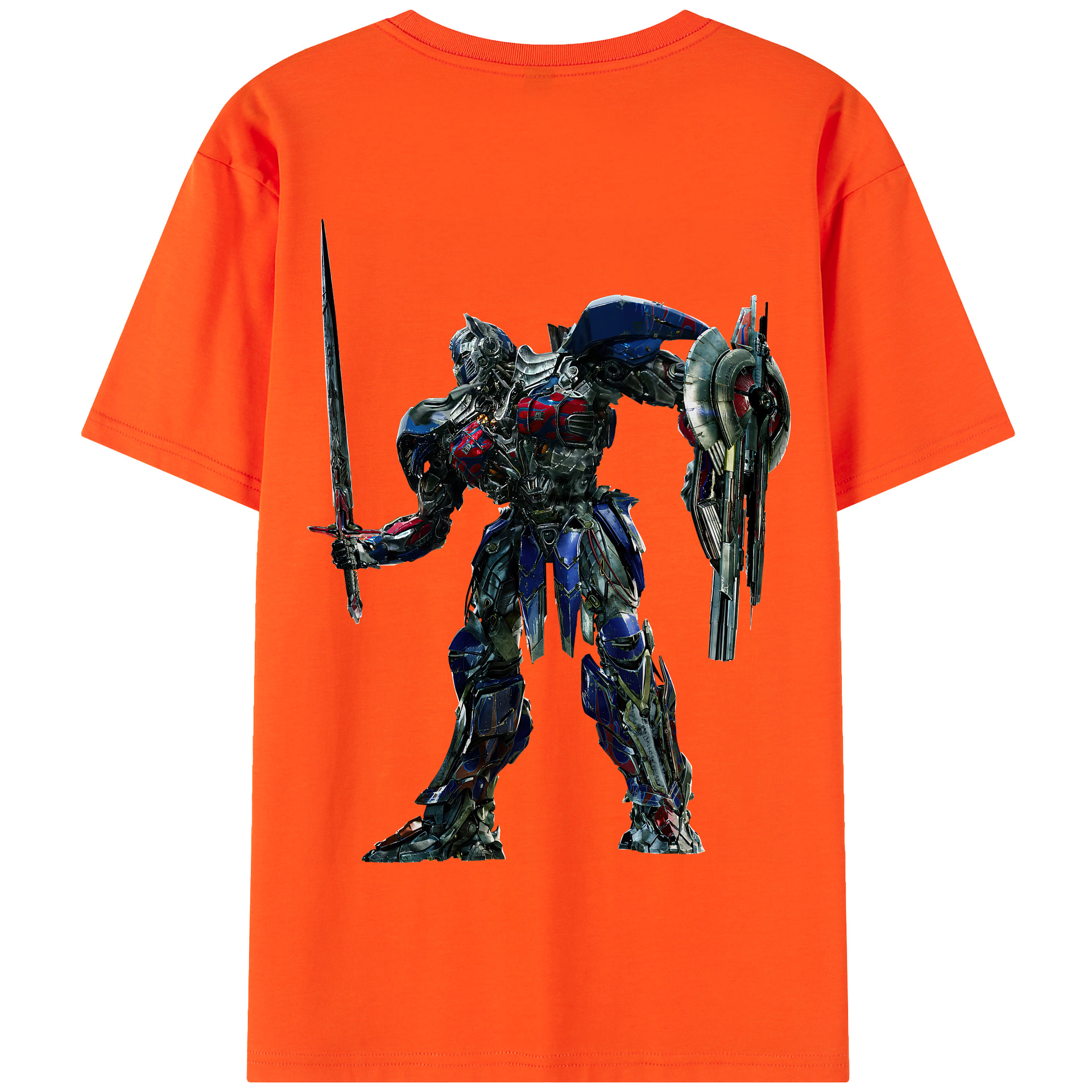 （画像用） Transformers トランスフォーマー 綿100％半袖Tシャツ（背面プリント）