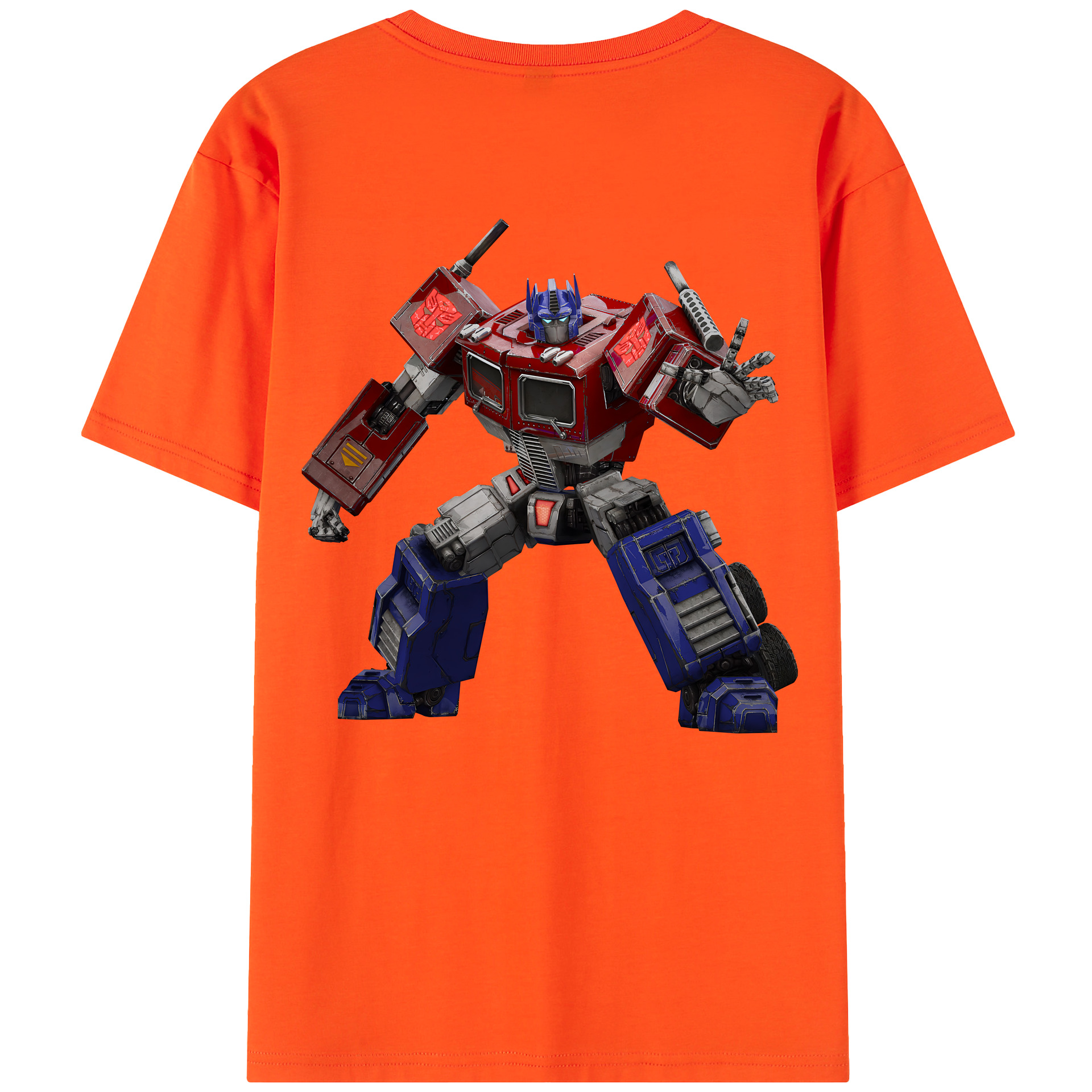 （画像用） Transformers トランスフォーマー 綿100％半袖Tシャツ（背面プリント）