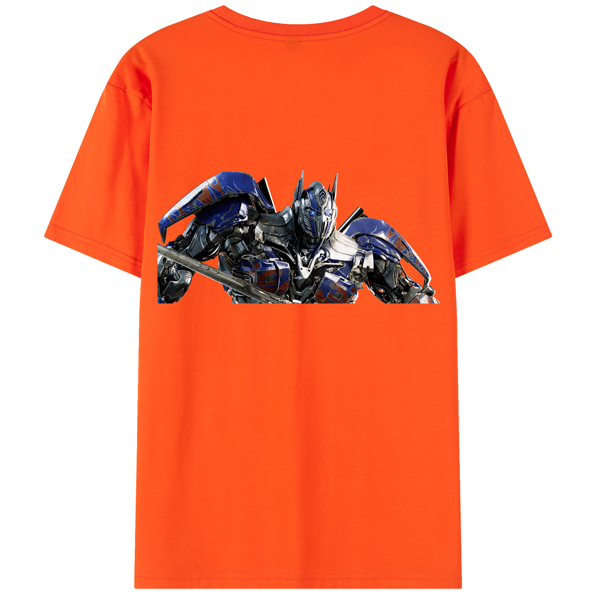 （画像用） Transformers トランスフォーマー 綿100％半袖Tシャツ（背面プリント）