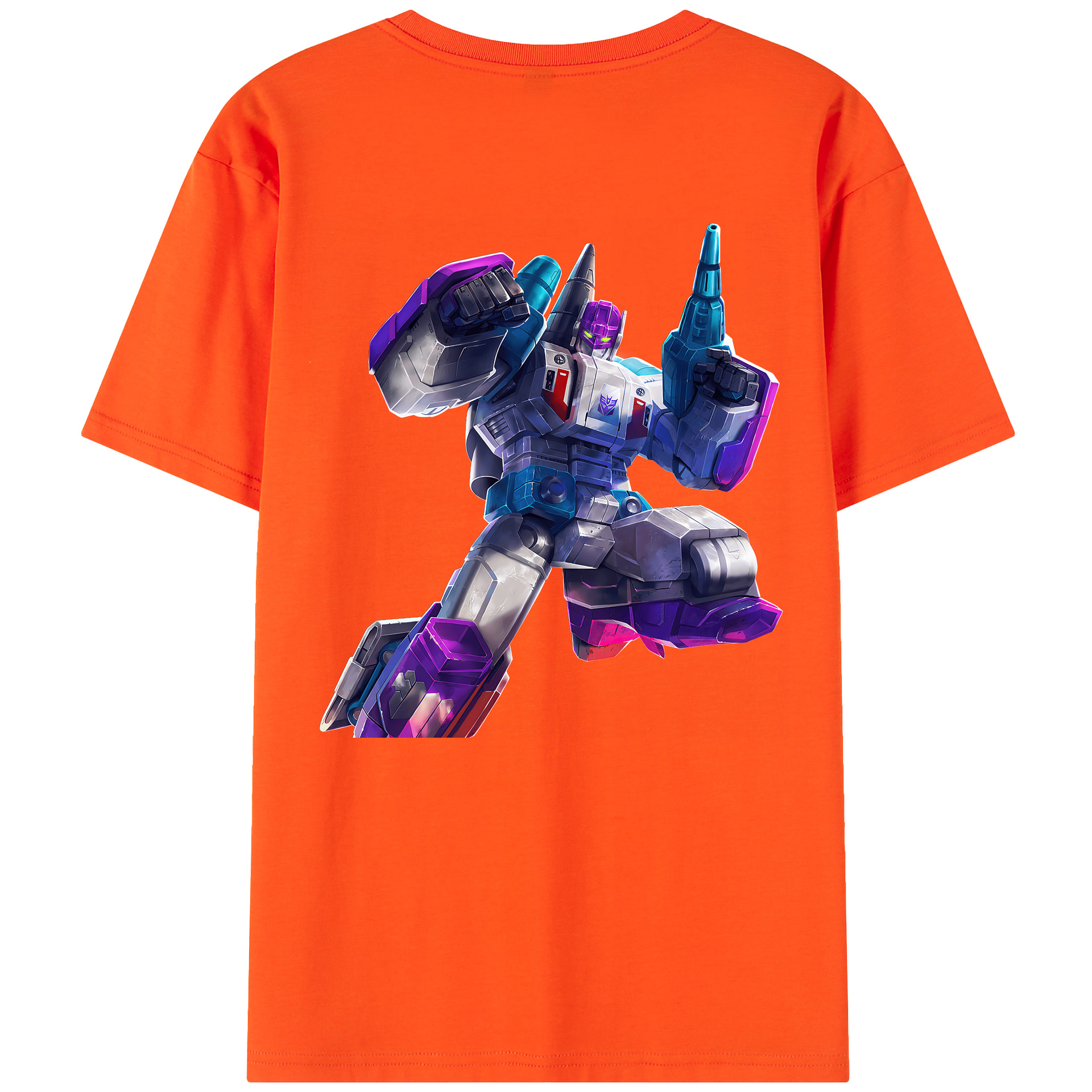 （画像用） Transformers トランスフォーマー 綿100％半袖Tシャツ（背面プリント）