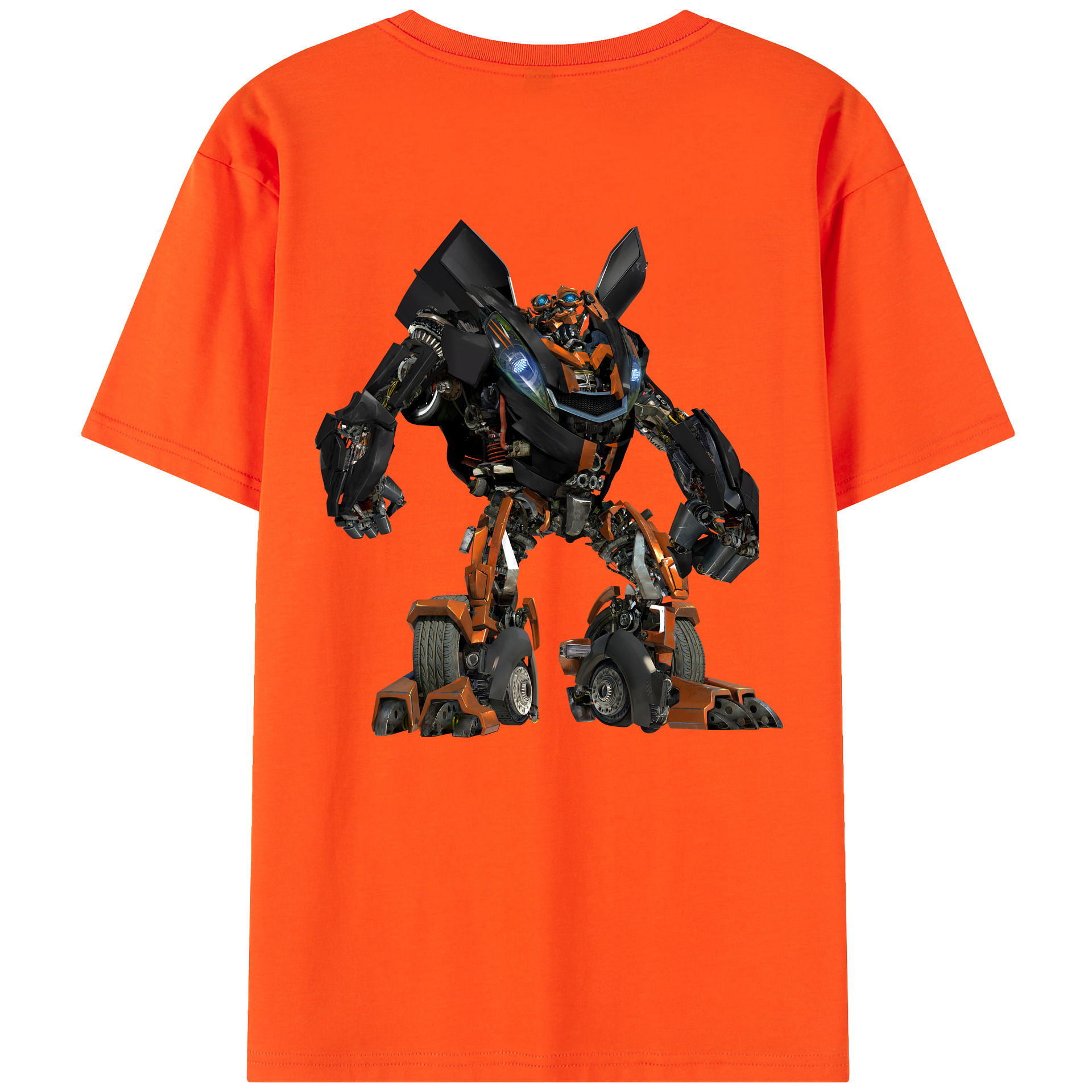 （画像用） Transformers トランスフォーマー 綿100％半袖Tシャツ（背面プリント）
