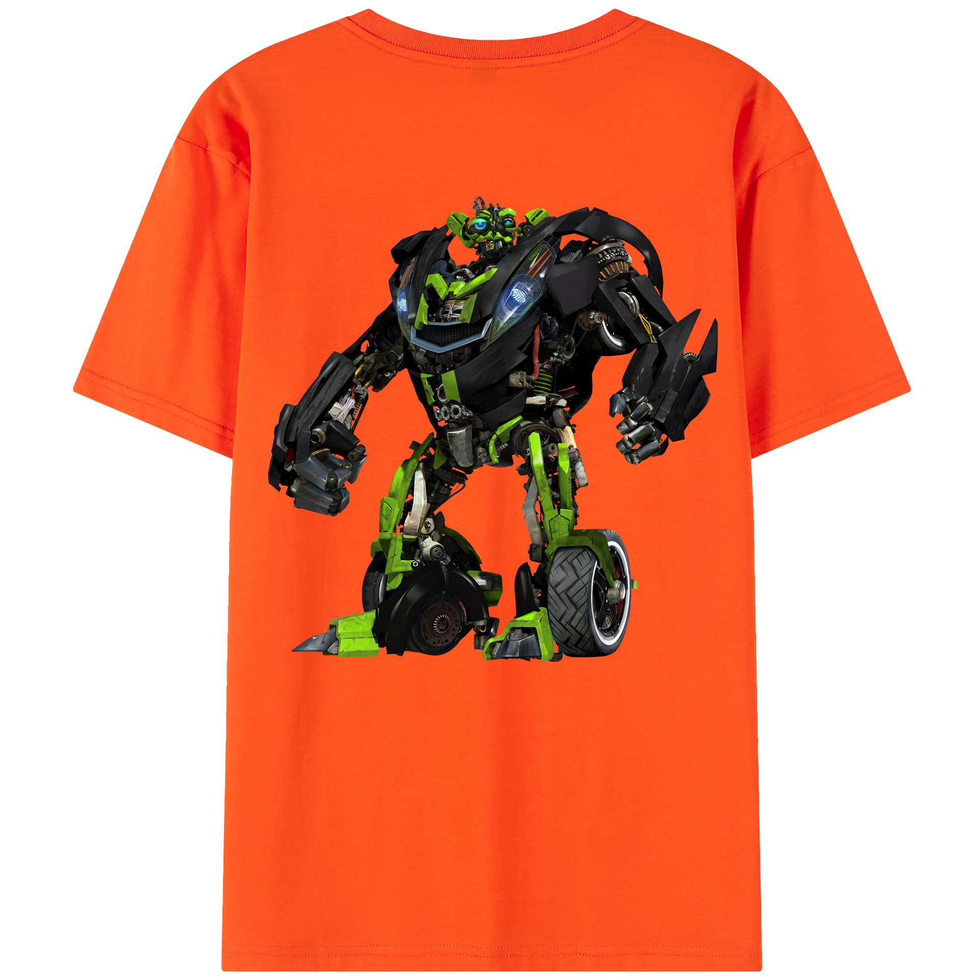 （画像用） Transformers トランスフォーマー 綿100％半袖Tシャツ（背面プリント）