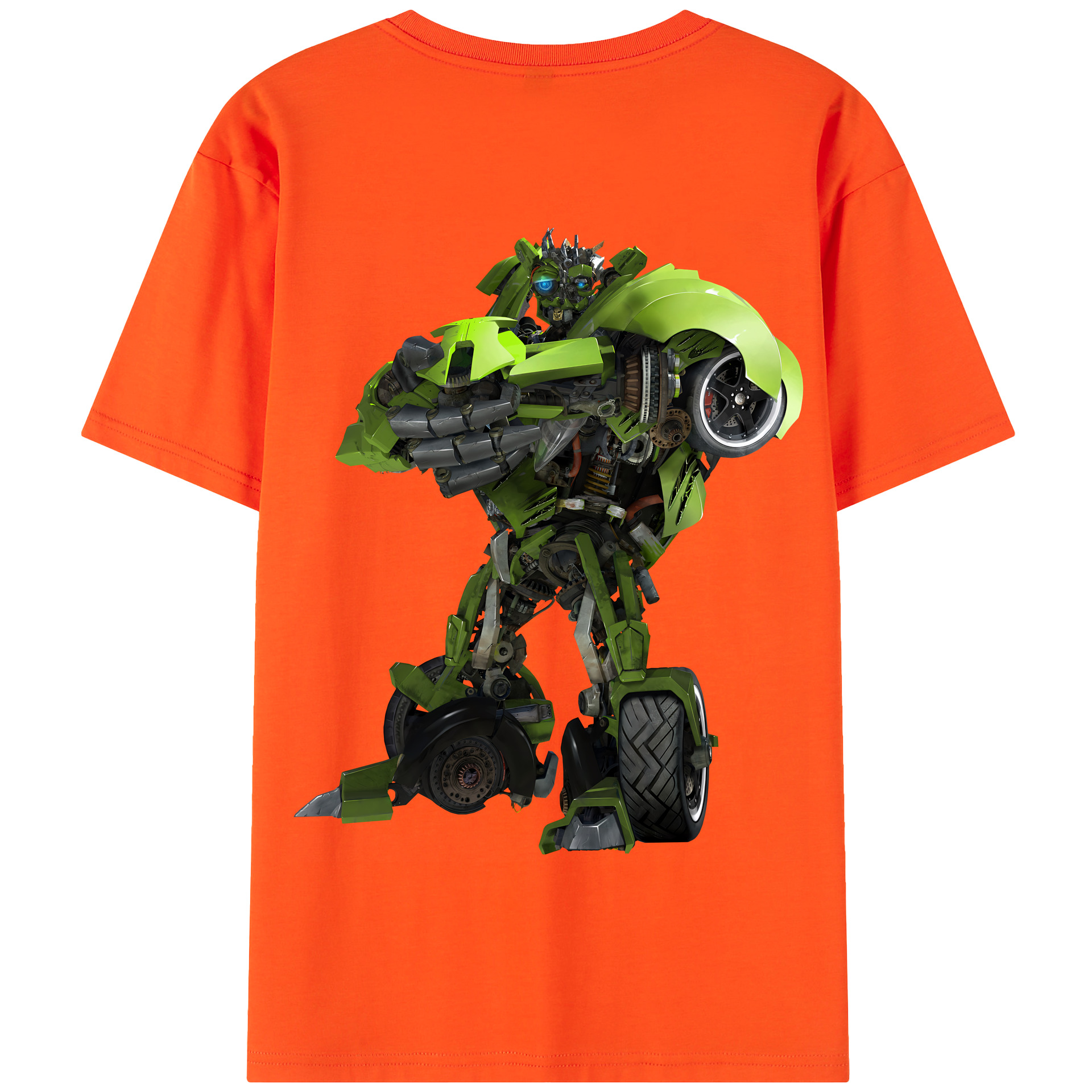 （画像用） Transformers トランスフォーマー 綿100％半袖Tシャツ（背面プリント）