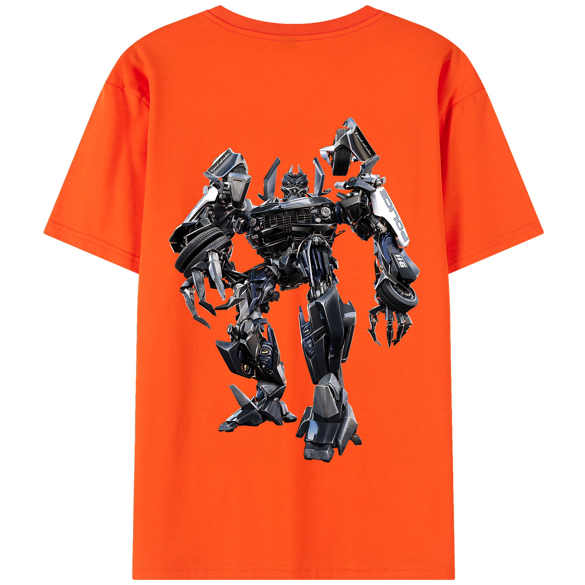 （画像用） Transformers トランスフォーマー 綿100％半袖Tシャツ（背面プリント）