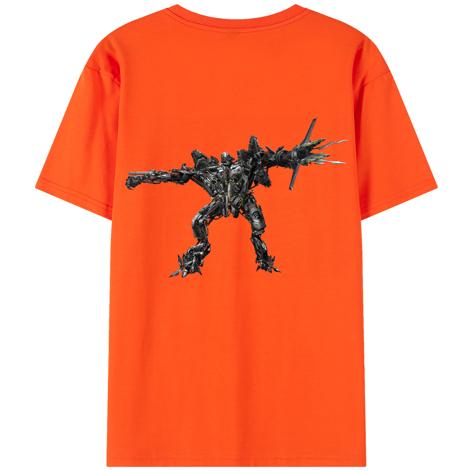 （画像用） Transformers トランスフォーマー 綿100％半袖Tシャツ（背面プリント）