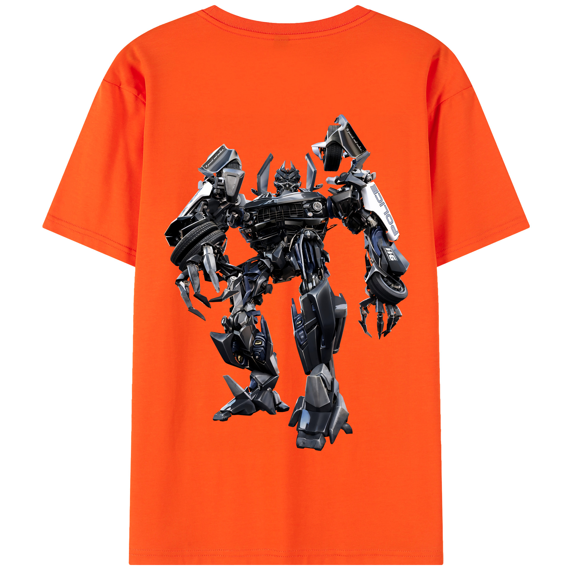 （画像用） Transformers トランスフォーマー 綿100％半袖Tシャツ（背面プリント）