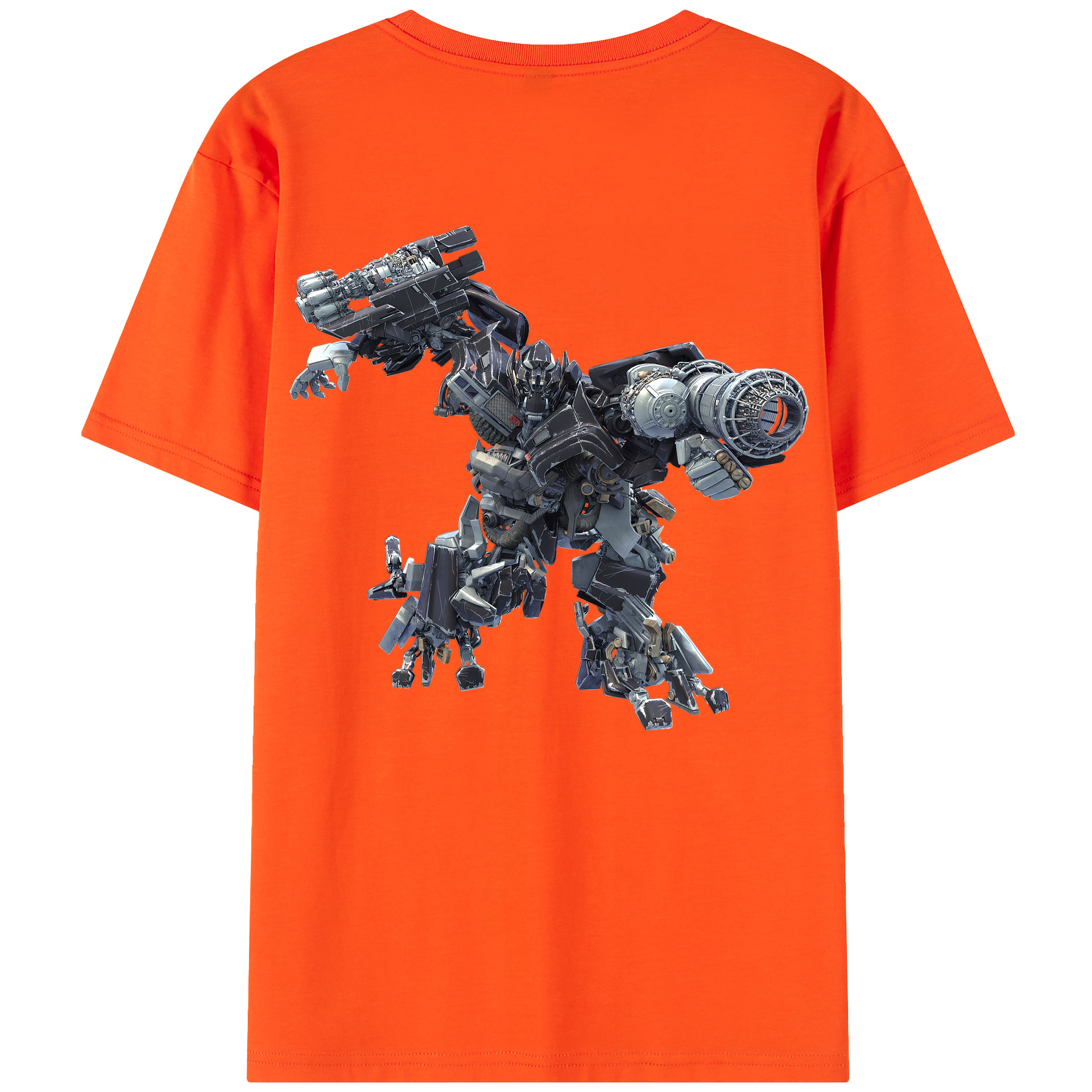 （画像用） Transformers トランスフォーマー 綿100％半袖Tシャツ（背面プリント）