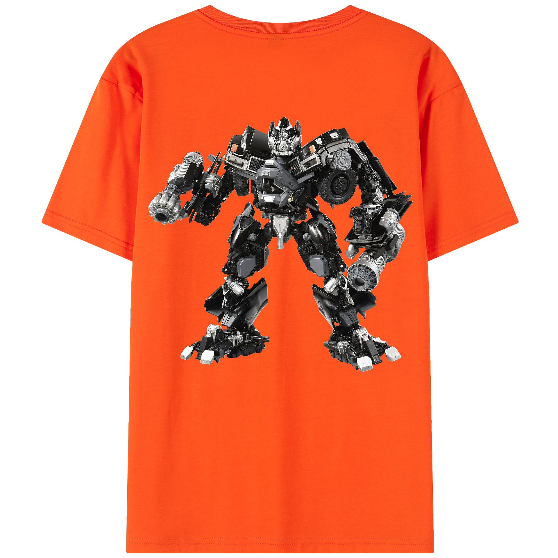 （画像用） Transformers トランスフォーマー 綿100％半袖Tシャツ（背面プリント）