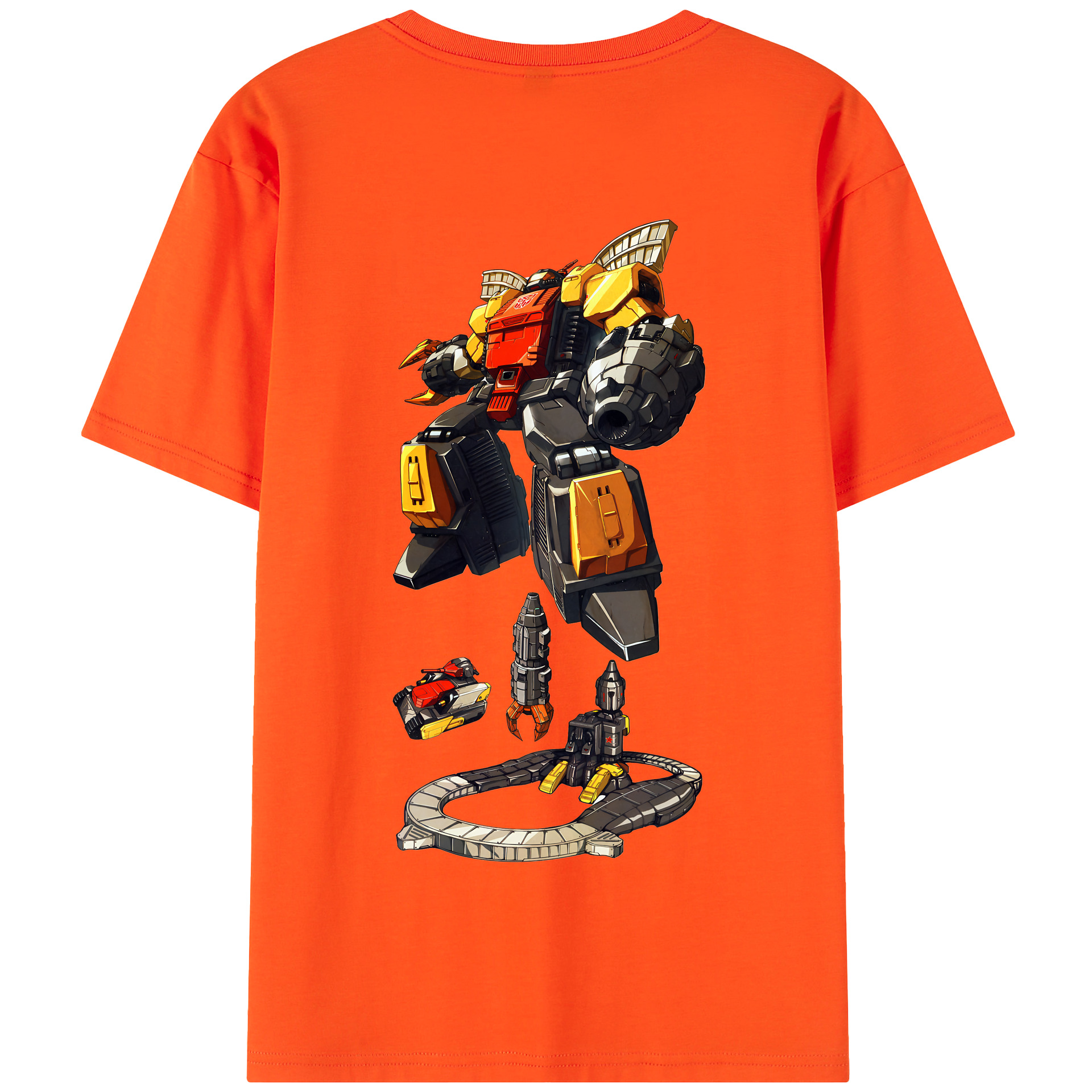 （画像用） Transformers トランスフォーマー 綿100％半袖Tシャツ（背面プリント）
