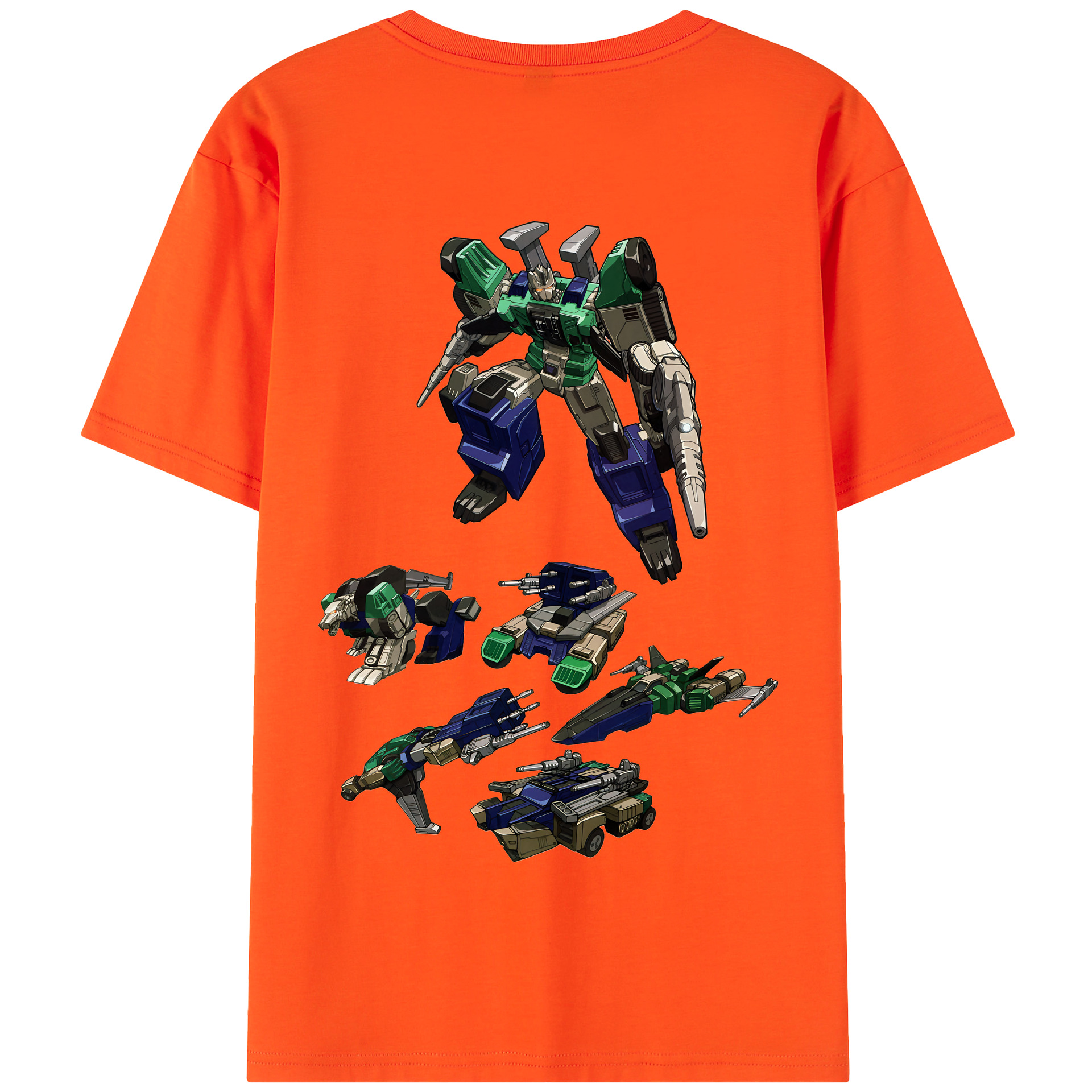 （画像用） Transformers トランスフォーマー 綿100％半袖Tシャツ（背面プリント）