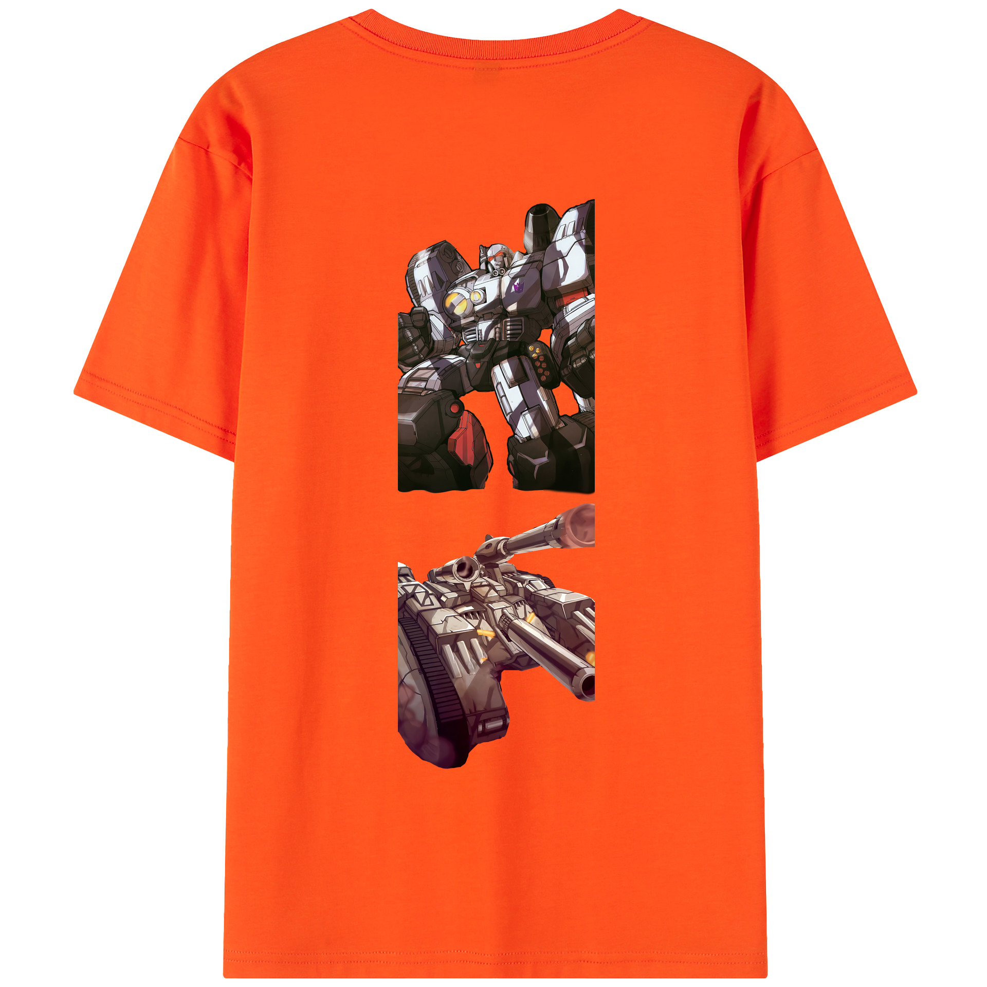 （画像用） Transformers トランスフォーマー 綿100％半袖Tシャツ（背面プリント）