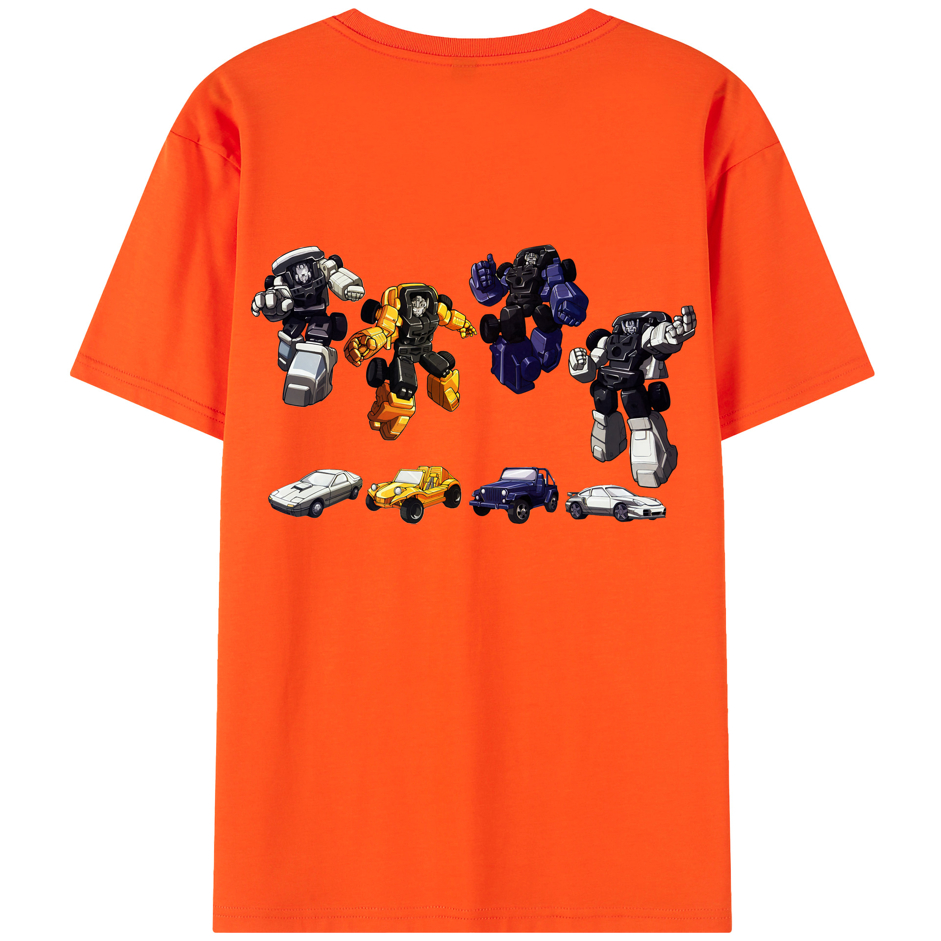 （画像用） Transformers トランスフォーマー 綿100％半袖Tシャツ（背面プリント）