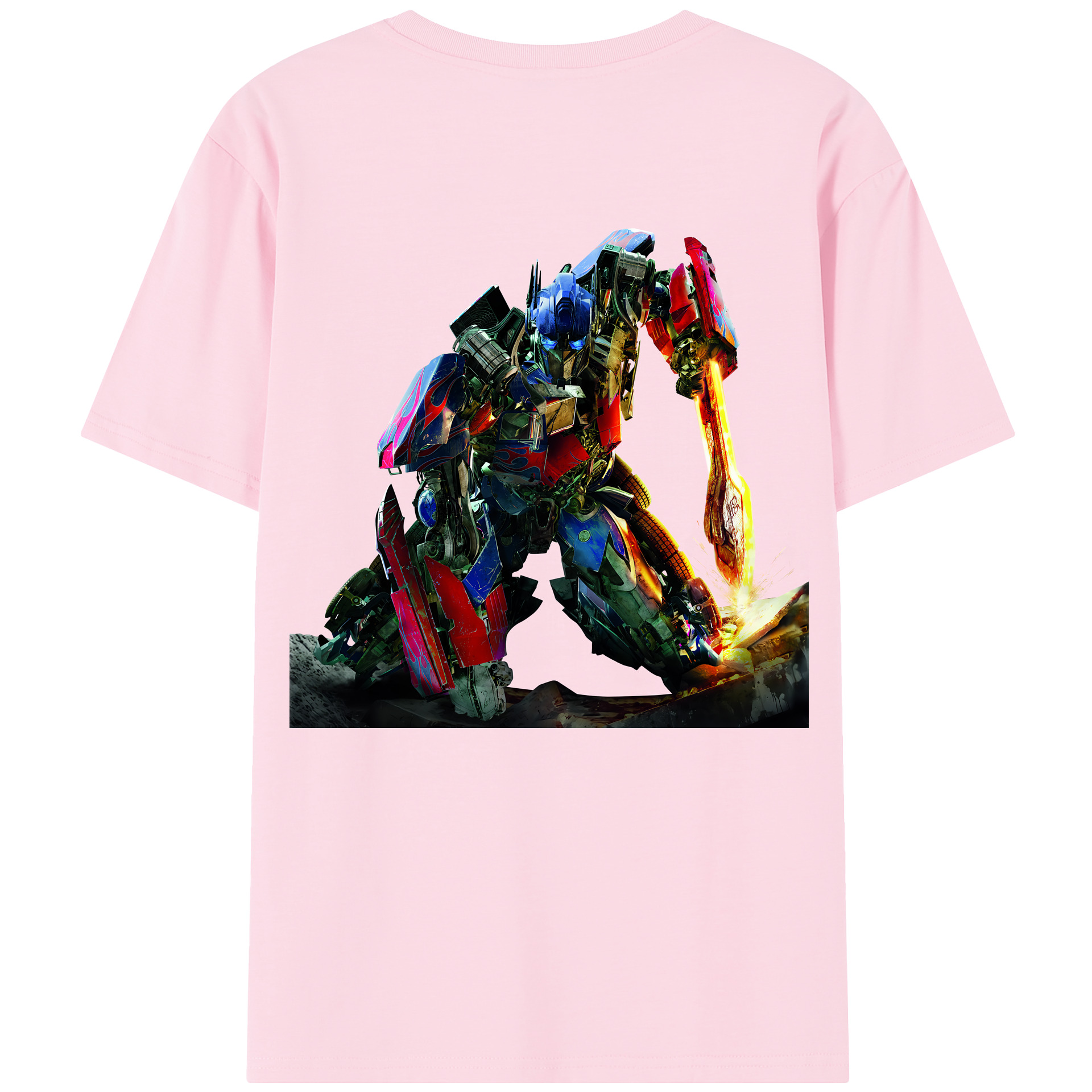 （画像用） Transformers トランスフォーマー 綿100％半袖Tシャツ（背面プリント）
