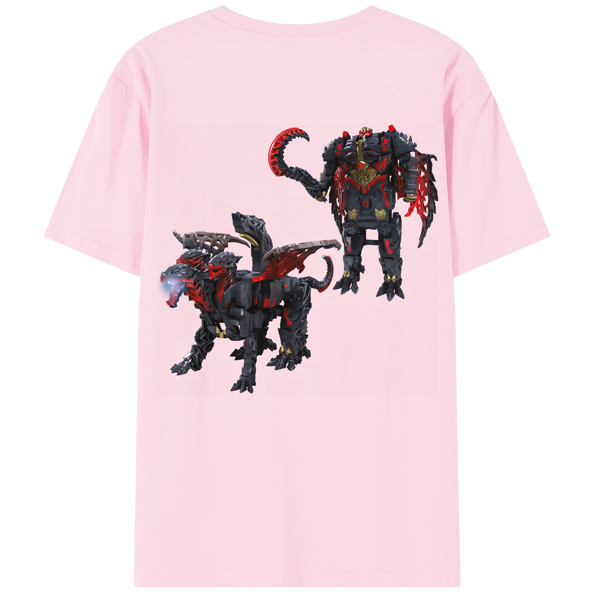 （画像用） Transformers トランスフォーマー 綿100％半袖Tシャツ（背面プリント）