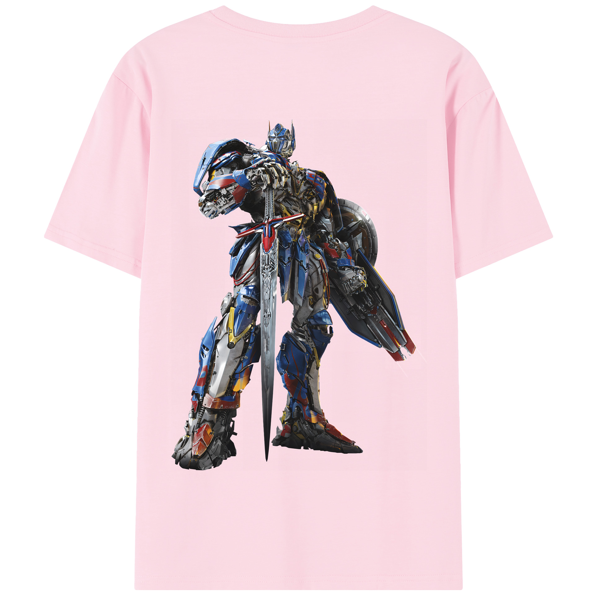 （画像用） Transformers トランスフォーマー 綿100％半袖Tシャツ（背面プリント）